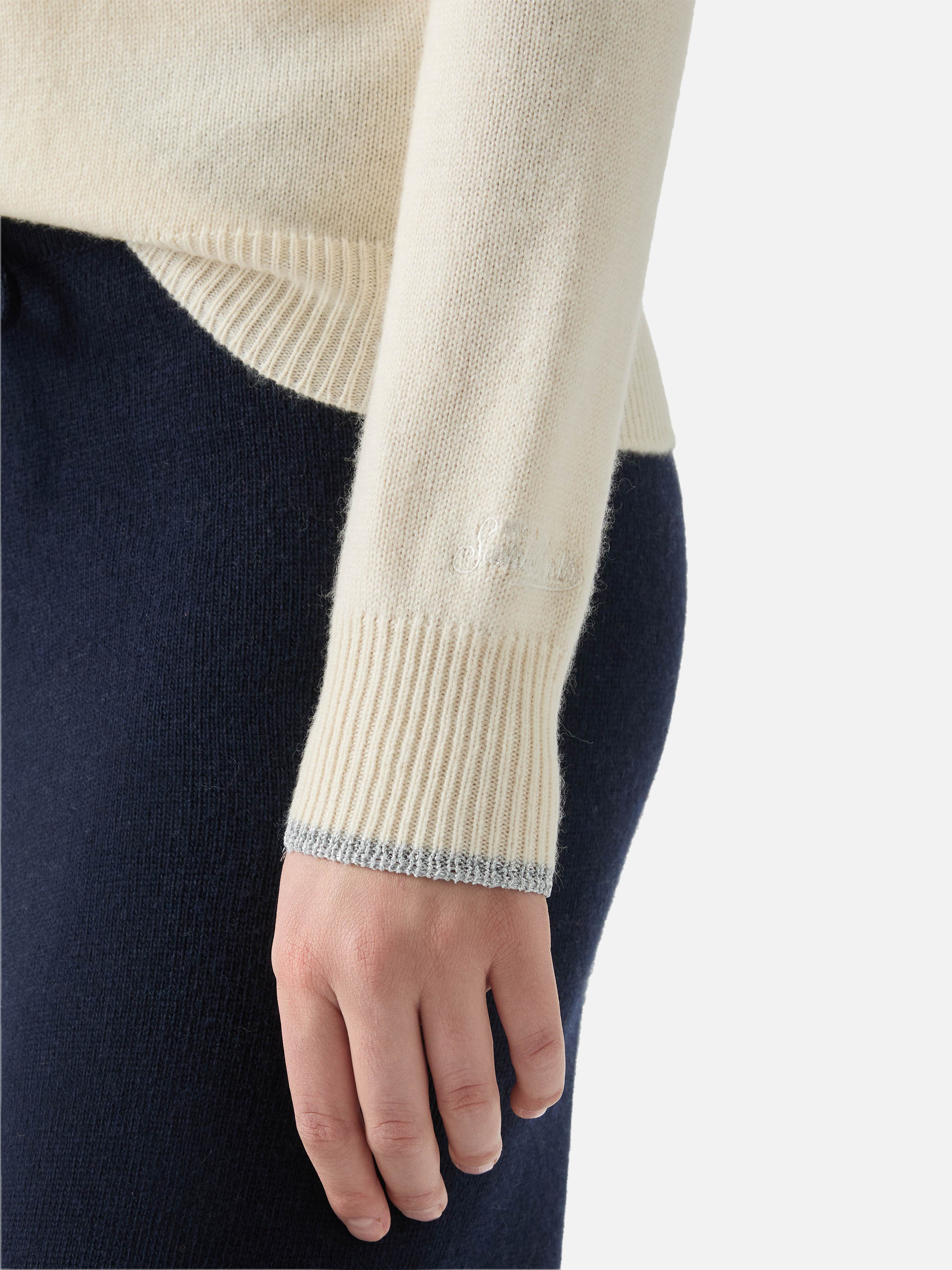 mc2-saint-barth-maglione-new-queen-donna-bianco-cashmere-amo-cortina-lurex image 4
