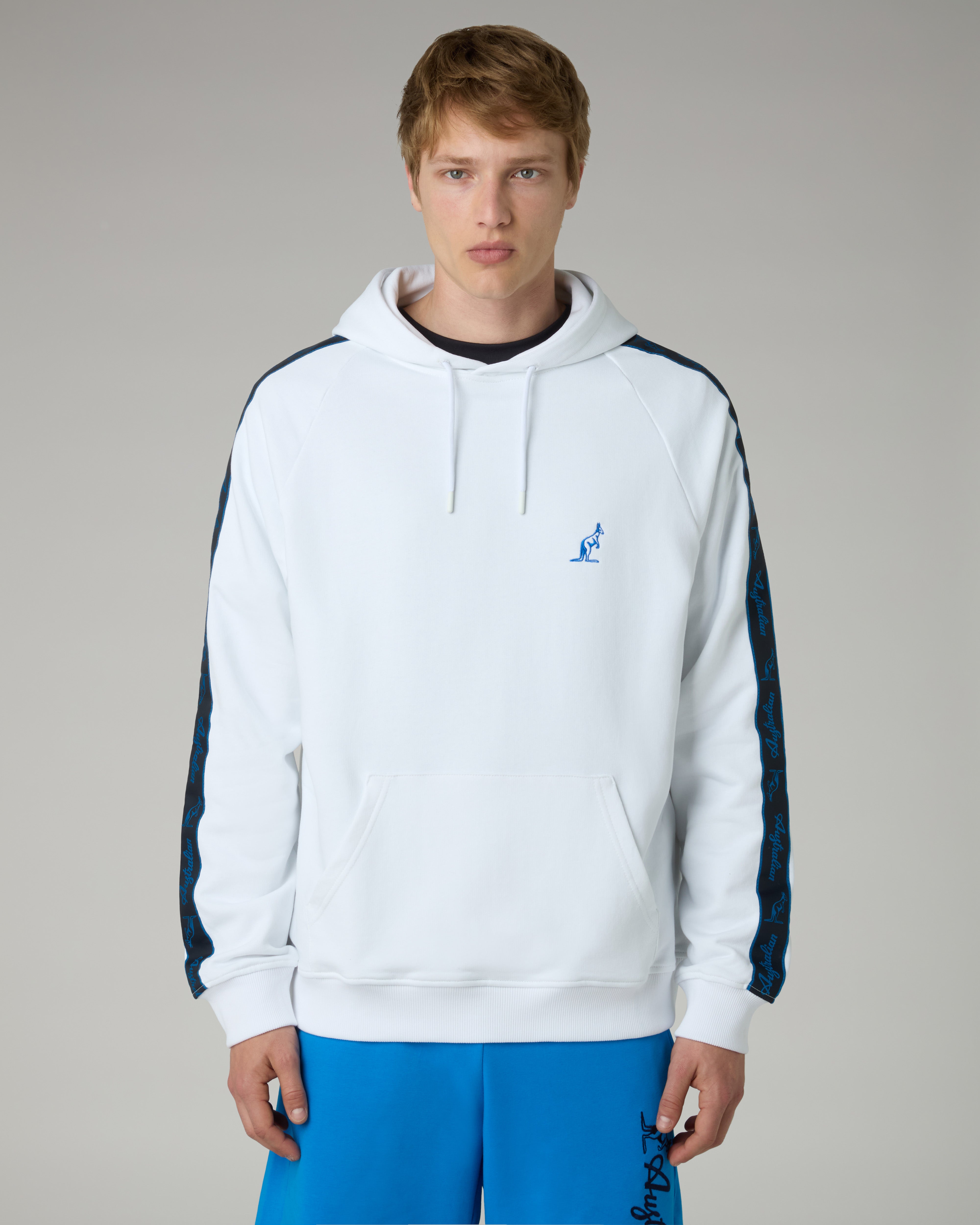 australian-tape-hoodie-felpa-cappuccio-uomo-bianco image 1