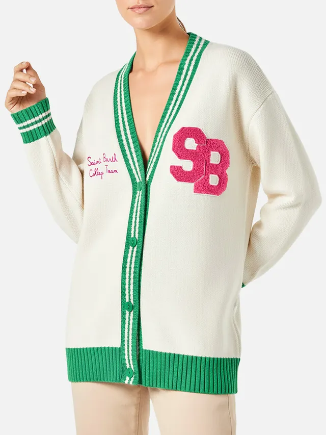 cardigan-chloe-mc2-saint-barth-bianco-con-ricamo image 1