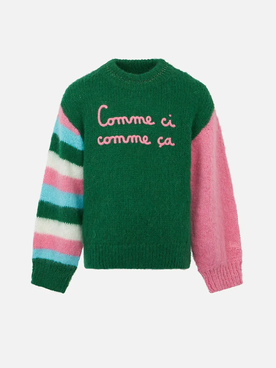 mc2-saint-barth-maglione-boxy-bimba-comme-ci-comme-a-verde image 1