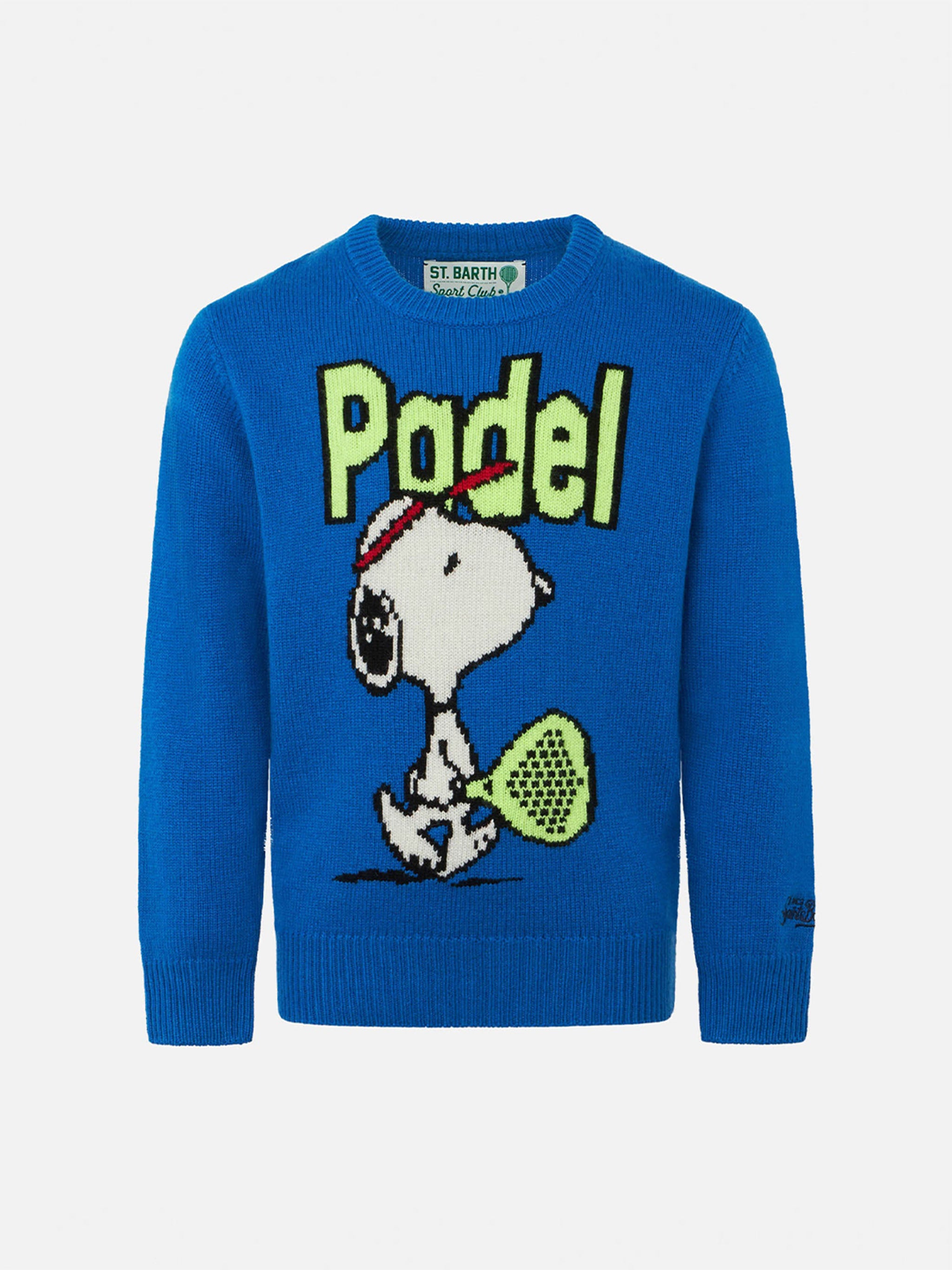 mc2-saint-barth-danya-maglione-bambino-snoopy-padel-jacquard-bluette image 1