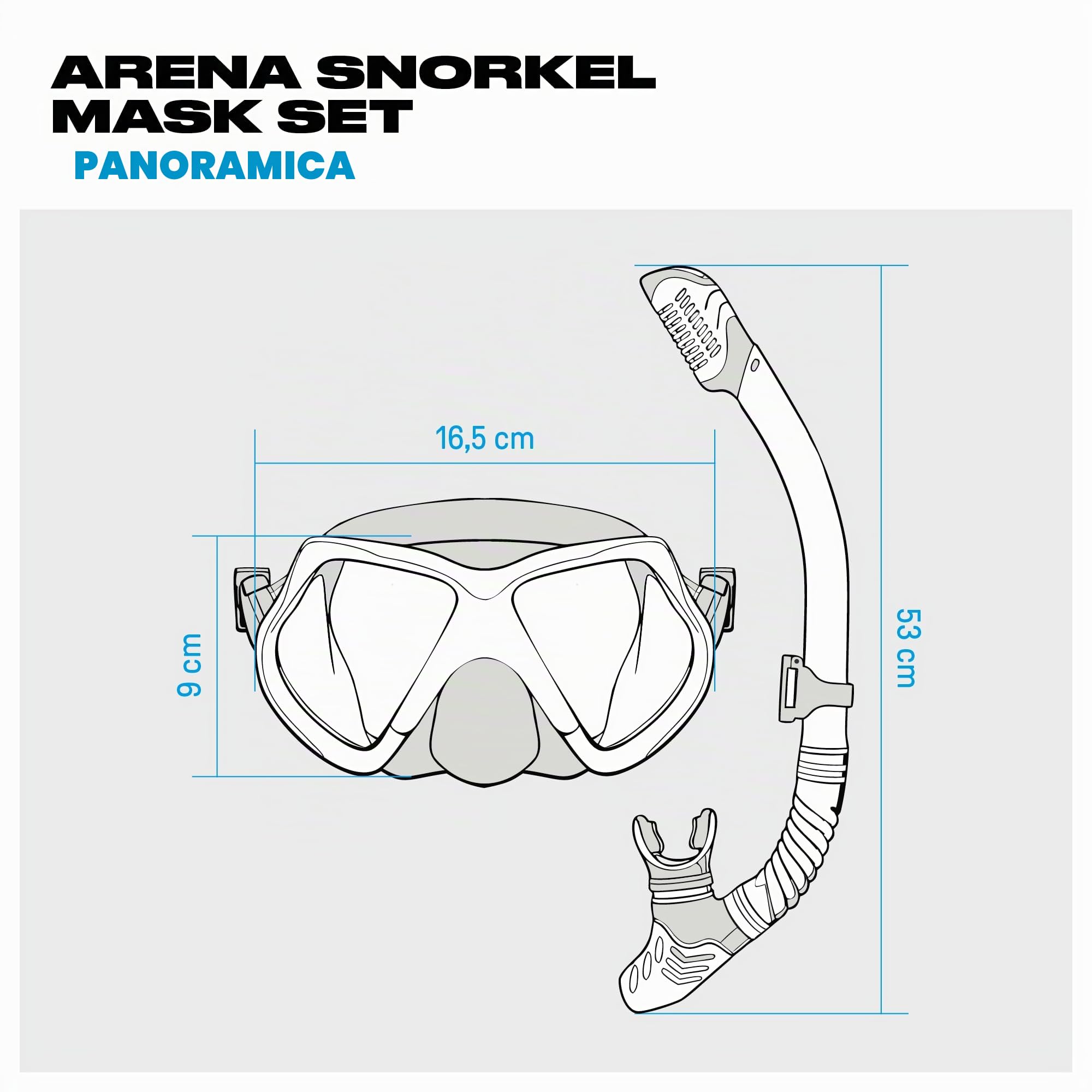 arena-snorkel-mask-set-adulti-con-borsa-mesh image 2
