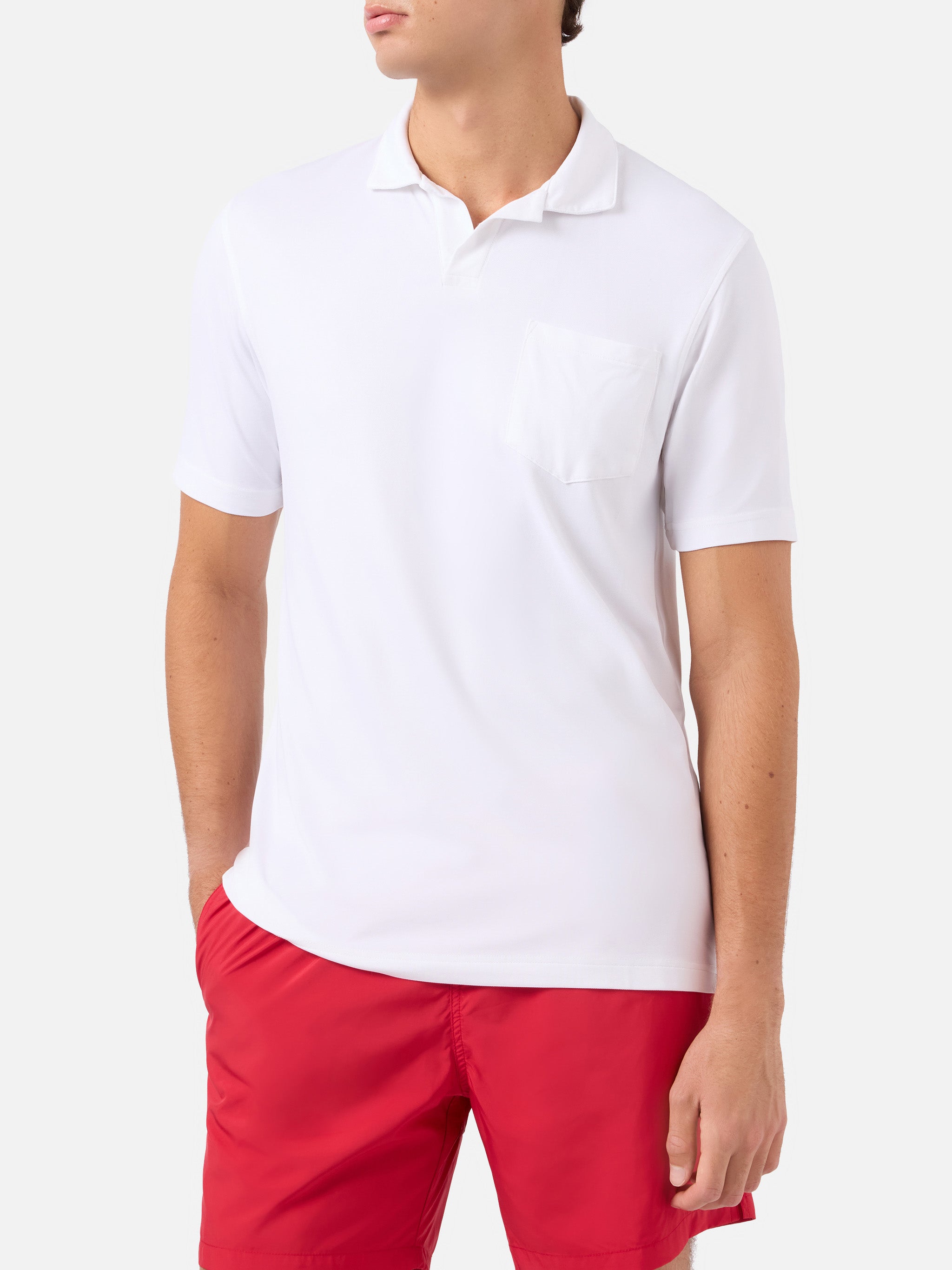 mc2-saint-barth-camber-polo-in-piqu-tecnico-elasticizzato-panna-tinta-unita-vest image 1