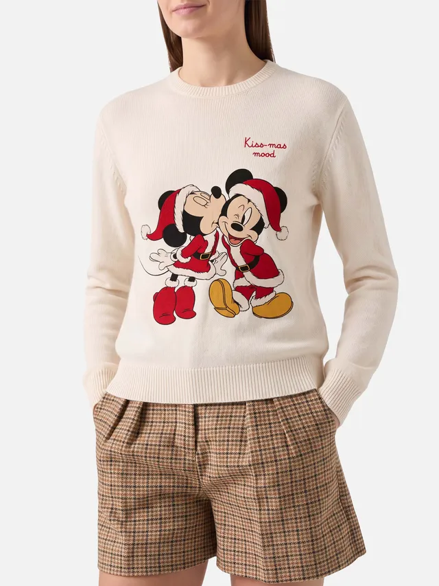 mc2-saint-barth-new-queen-maglione-girocollo-bianco-jacquard-minnie-e-mickey-spe image 1