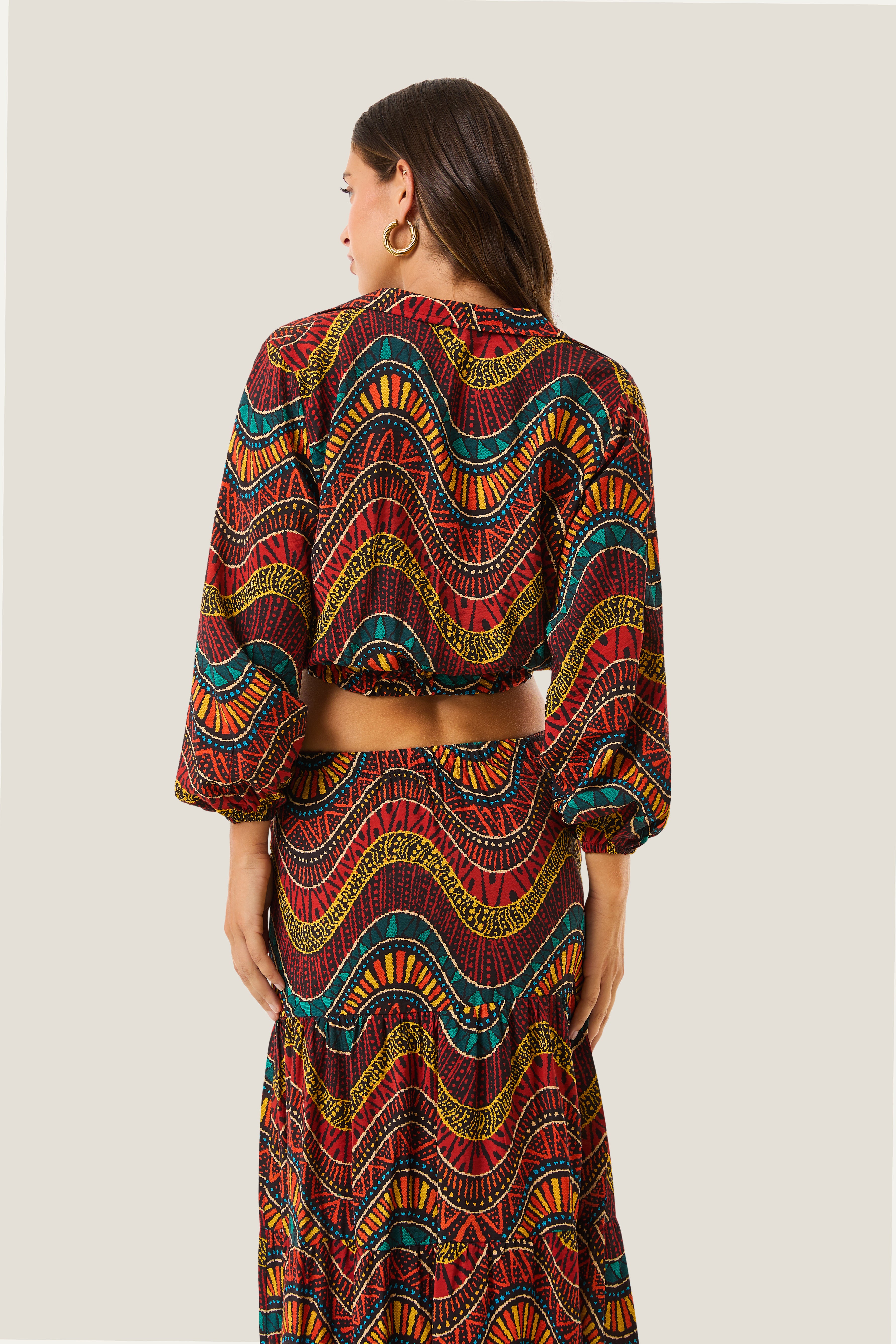 4giveness-camicia-crop-con-cinto-kenia-rosa-cover-up-donna image 2
