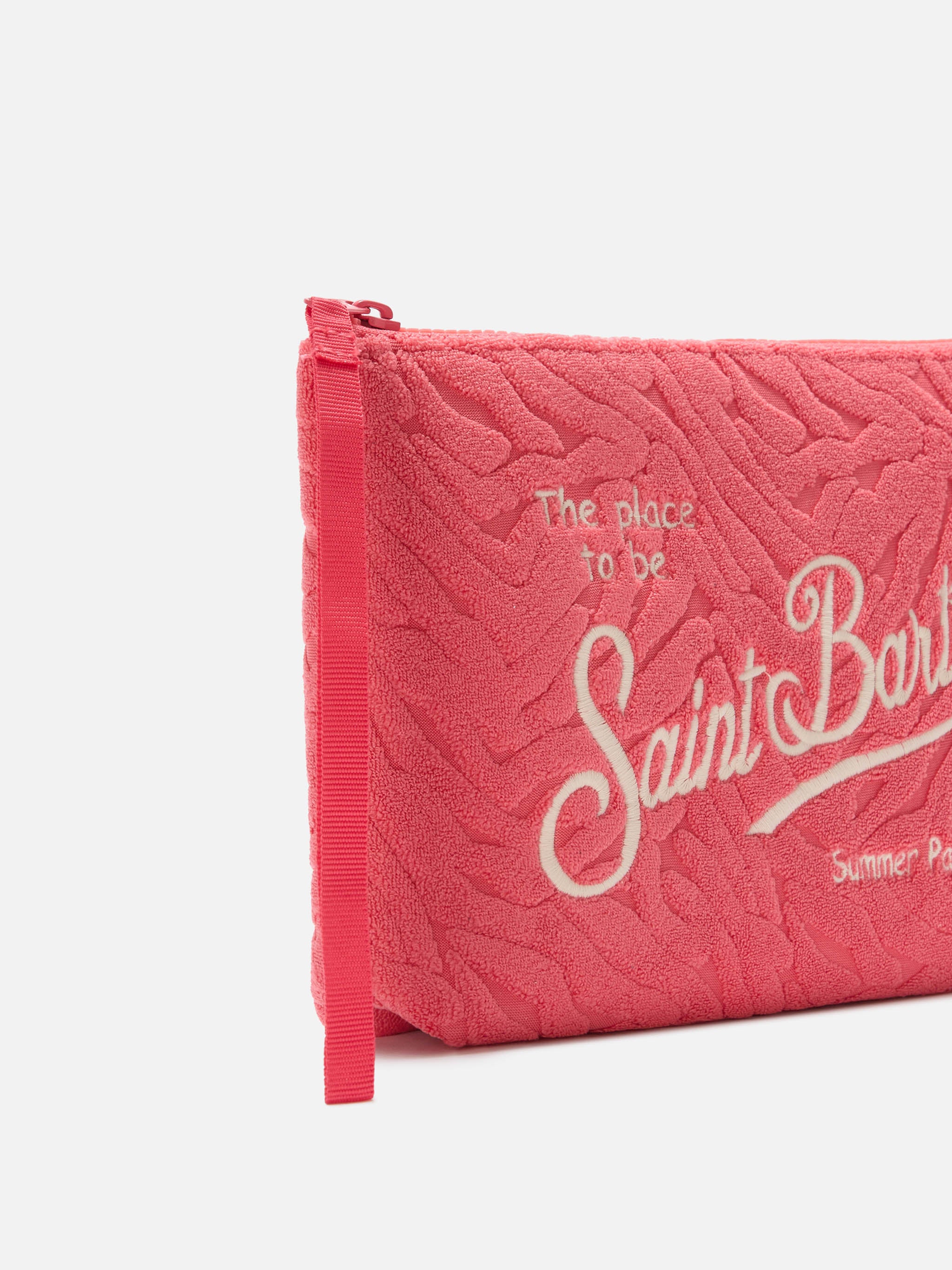 mc2-saint-barth-aline-pochette-rosso-corallo-spugna-zebrata image 2