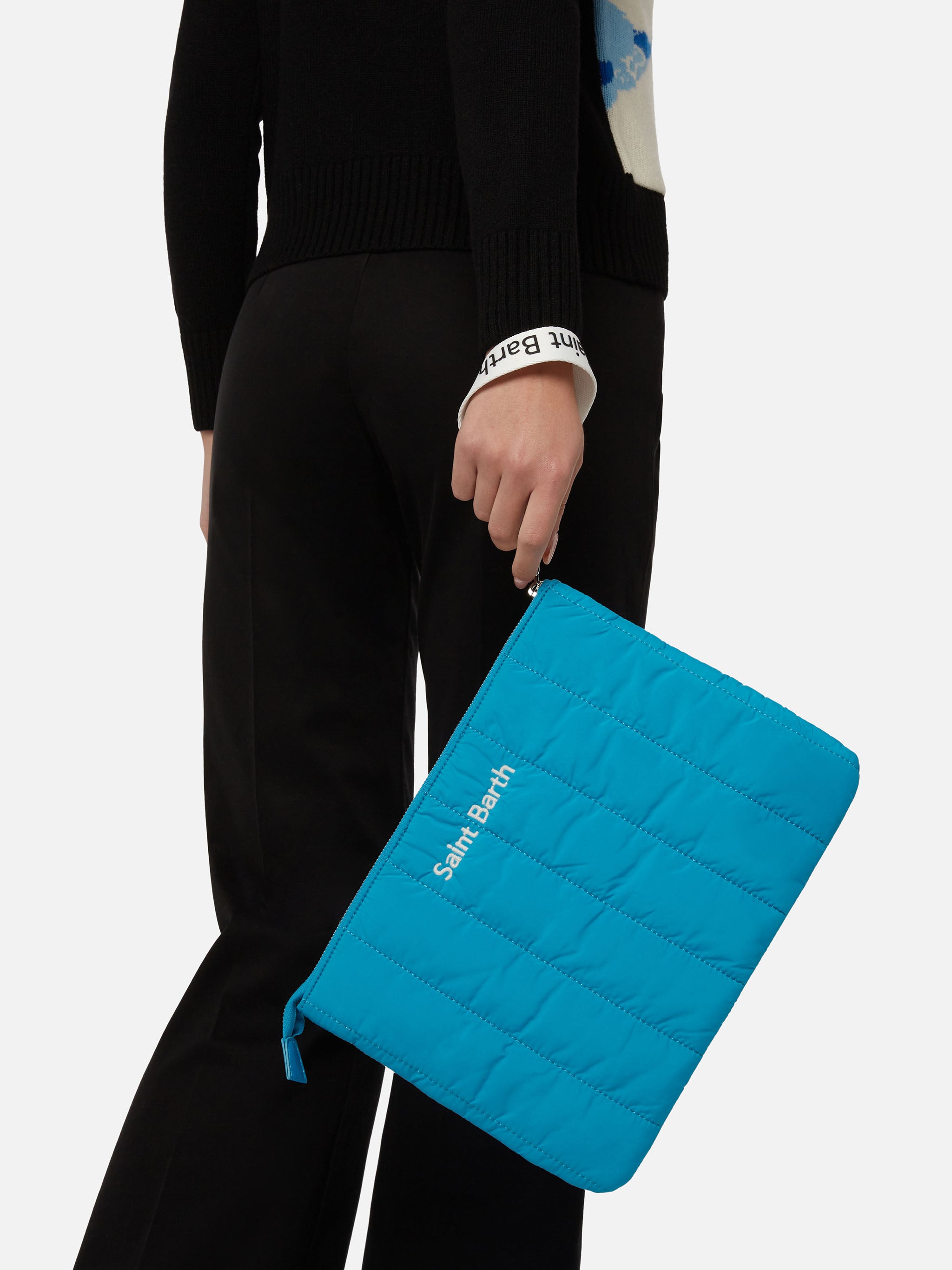 mc2-saint-barth-puf0003-pochette-puffer-trapuntata-turchese-24x30-cm image 2