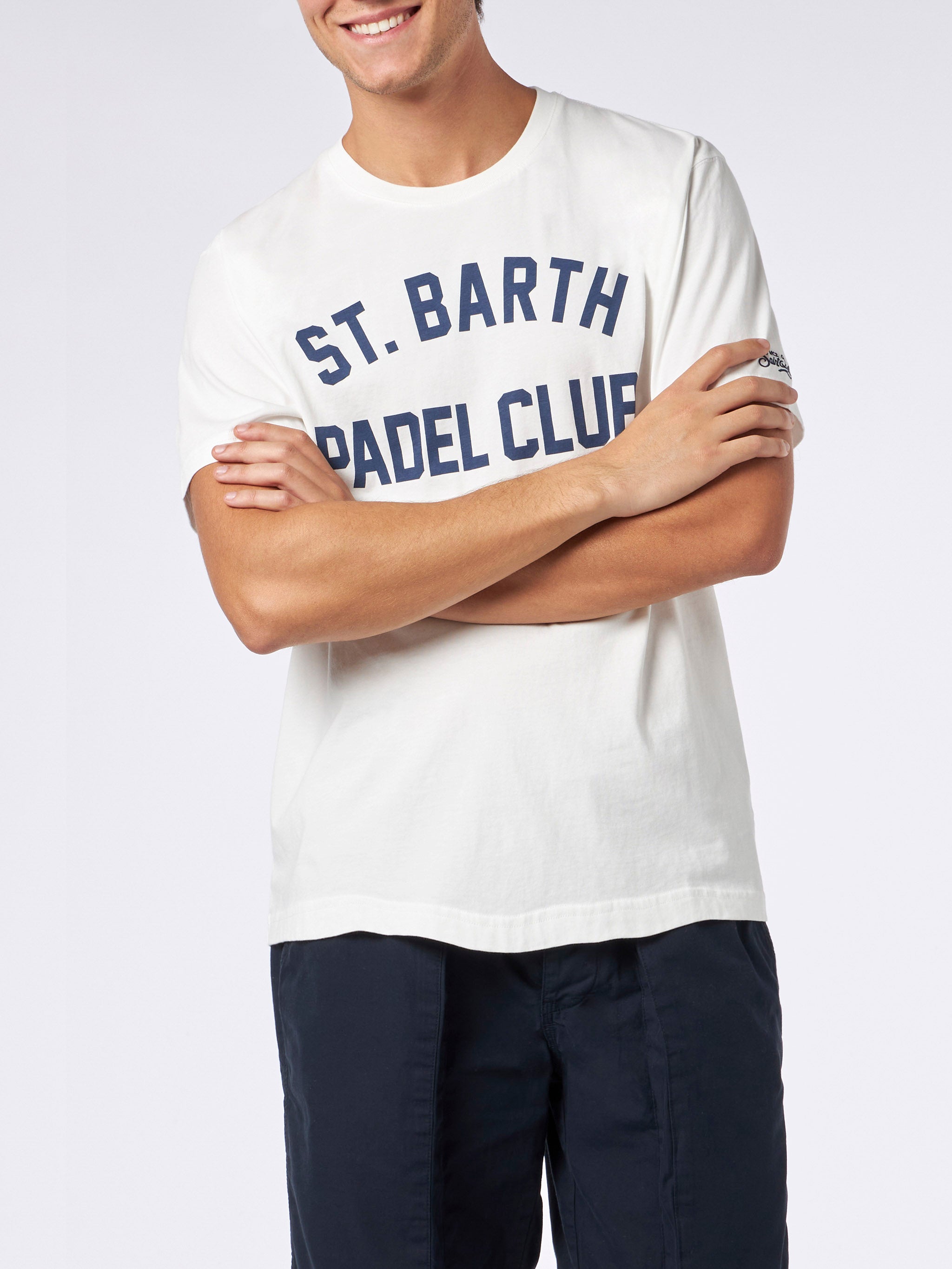 mc2-saint-barth-arnott-t-shirt-uomo-in-cotone-bianco-st-barth-padel-club image 3