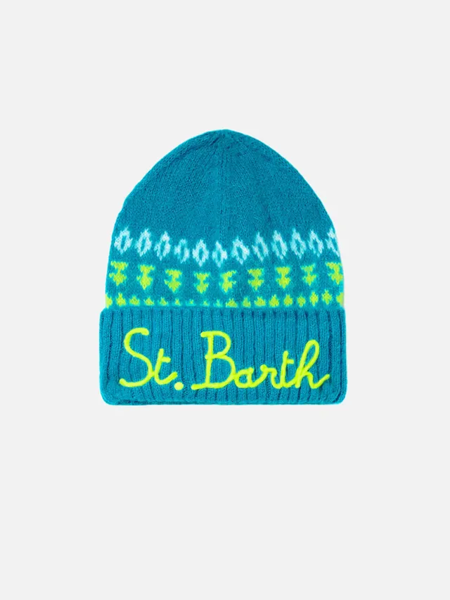 mc2-saint-barth-cappello-wengen-nordic-soft-con-fantasia-jacquard-blu-cashmere-m image 1