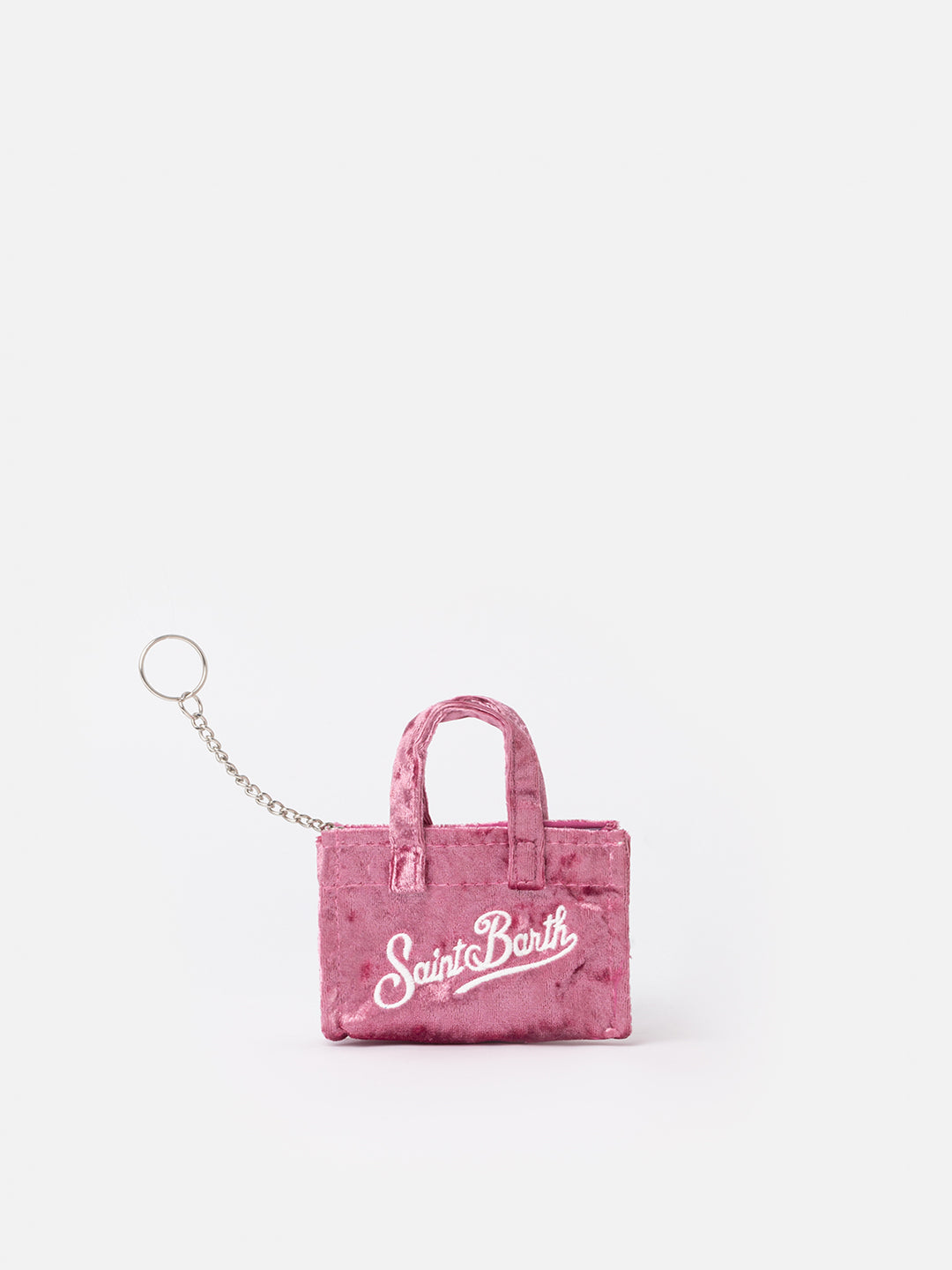 mc2-saint-barth-key-bag-mini-borsa-portachiavi-in-ciniglia-rosa-con-ricamo-logo image 1