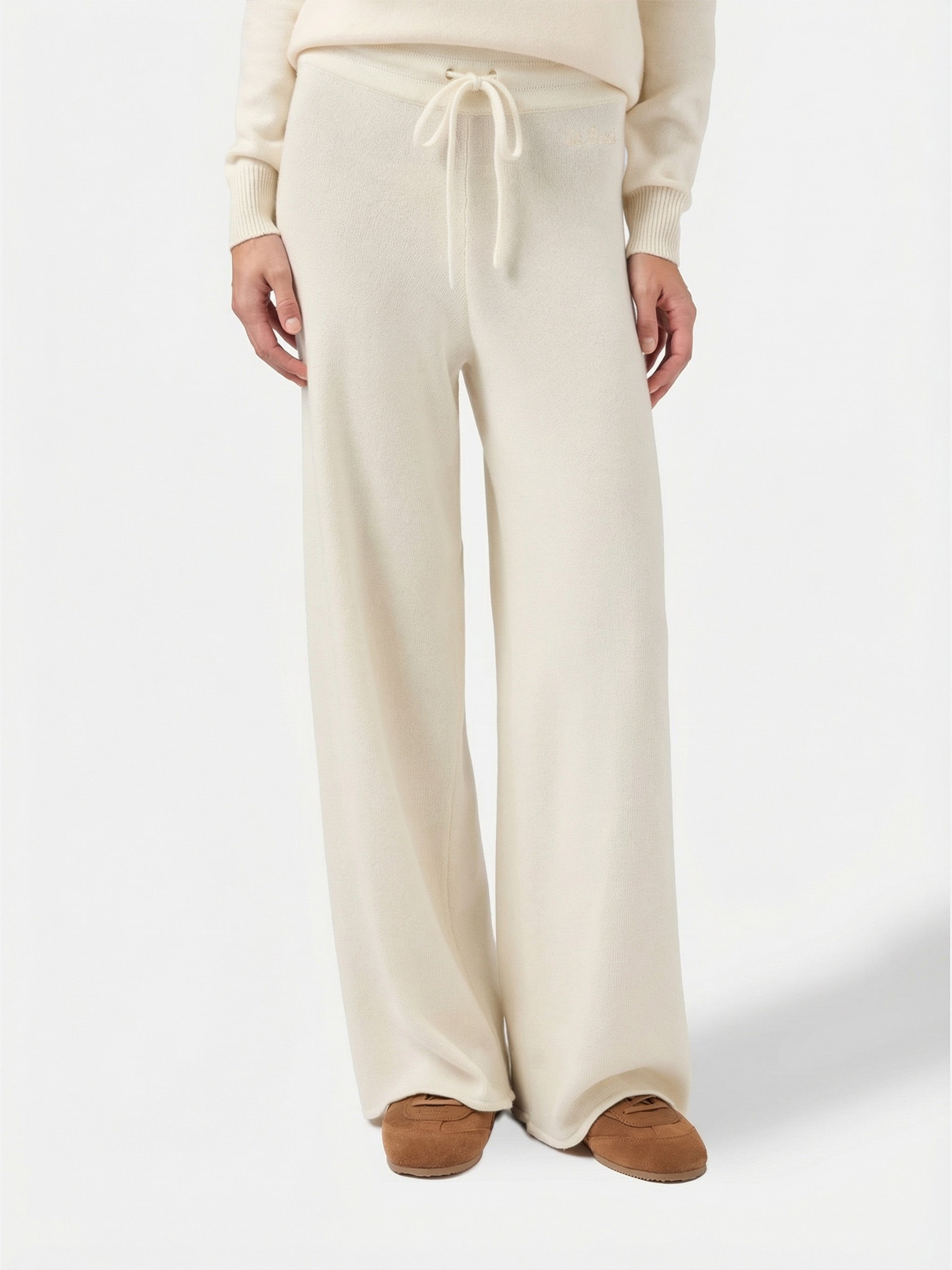 mc2-saint-barth-pantaloni-a-palazzo-in-maglia-misto-cashmere-bianco-sporco image 1