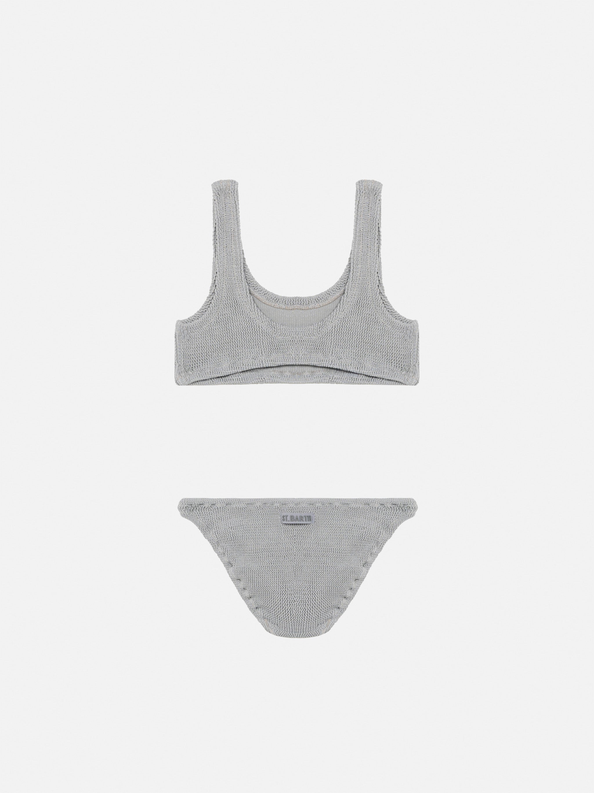 mc2-saint-barth-bikini-triangolo-baker-bambina-crinkle-lurex-argento image 2