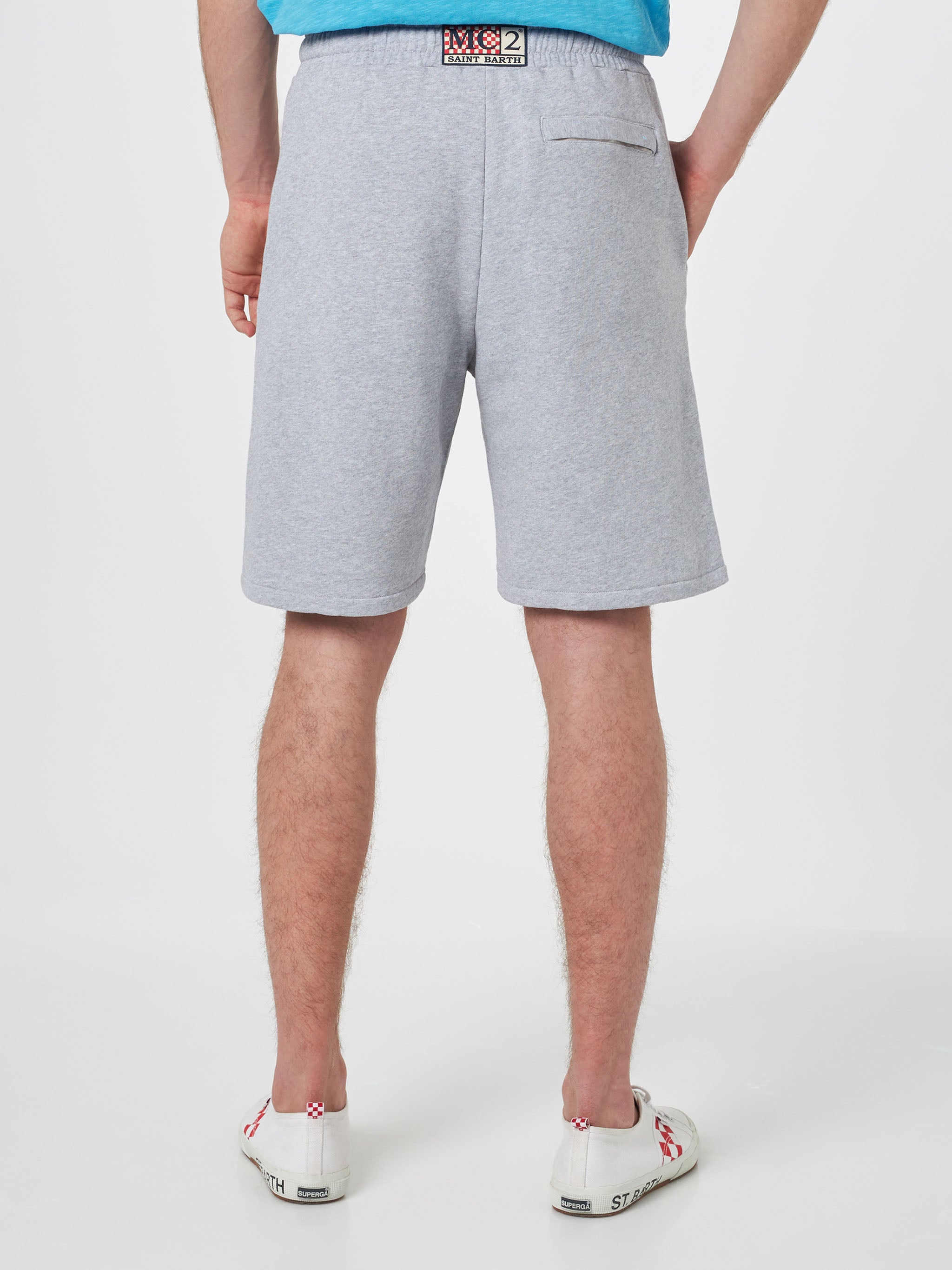 mc2-saint-barth-randle-bermuda-uomo-in-cotone-felpa-grigio-m-lange-tinta-unita image 2