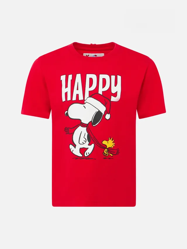 mc2-saint-barth-t-shirt-bambino-snoopy-peanuts-in-cotone-pesante-rossa image 1