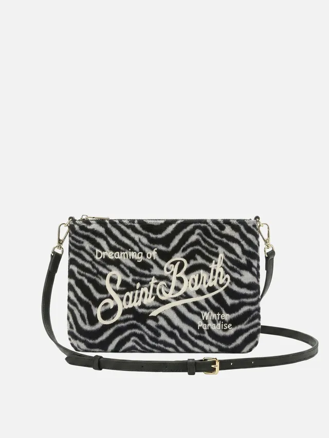 mc2-saint-barth-parisienne-felt-borsa-crossbody-zebrata-20x28-cm image 1