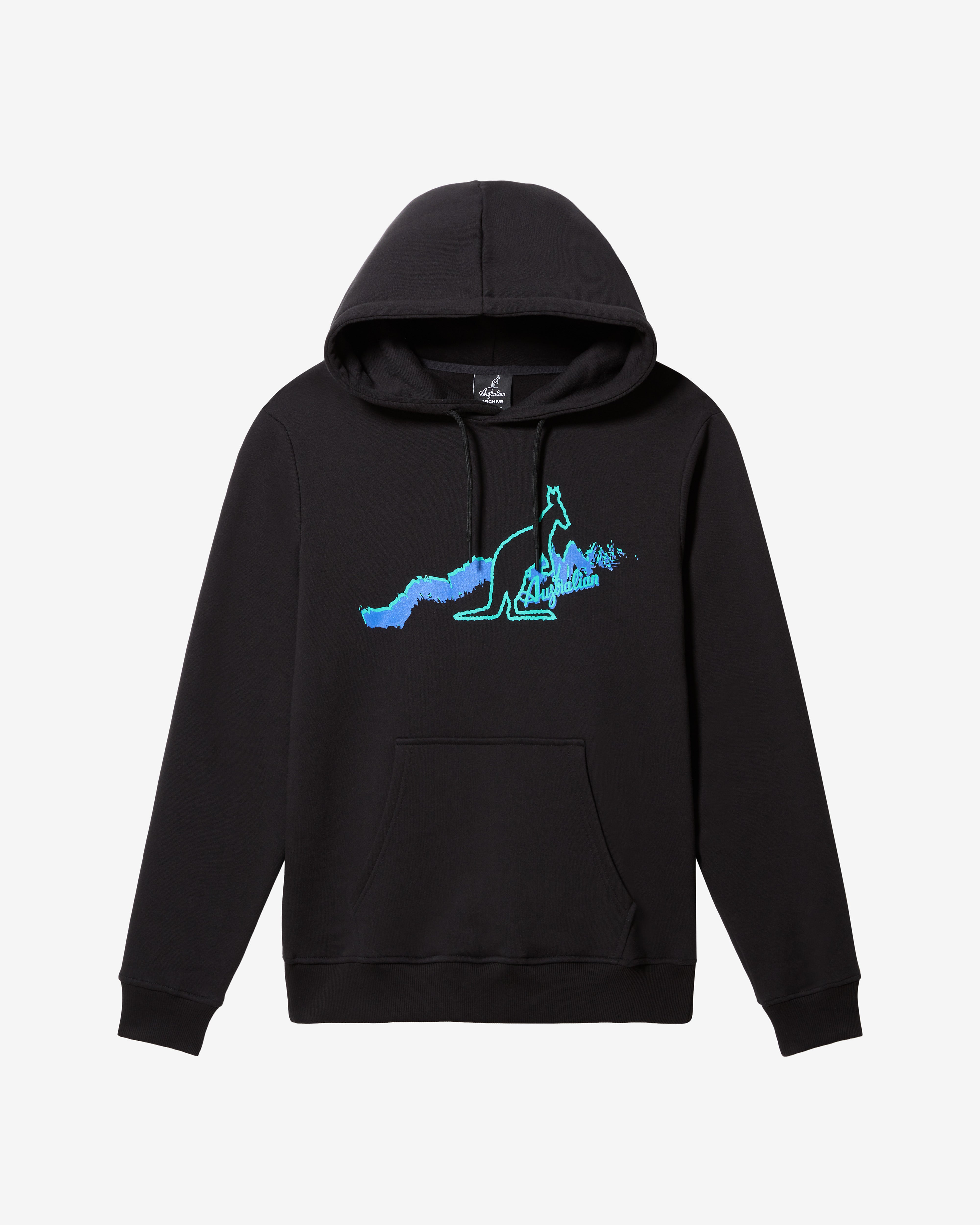 australian-road-hoodie-archive-felpa-uomo-nero-con-cappuccio image 6