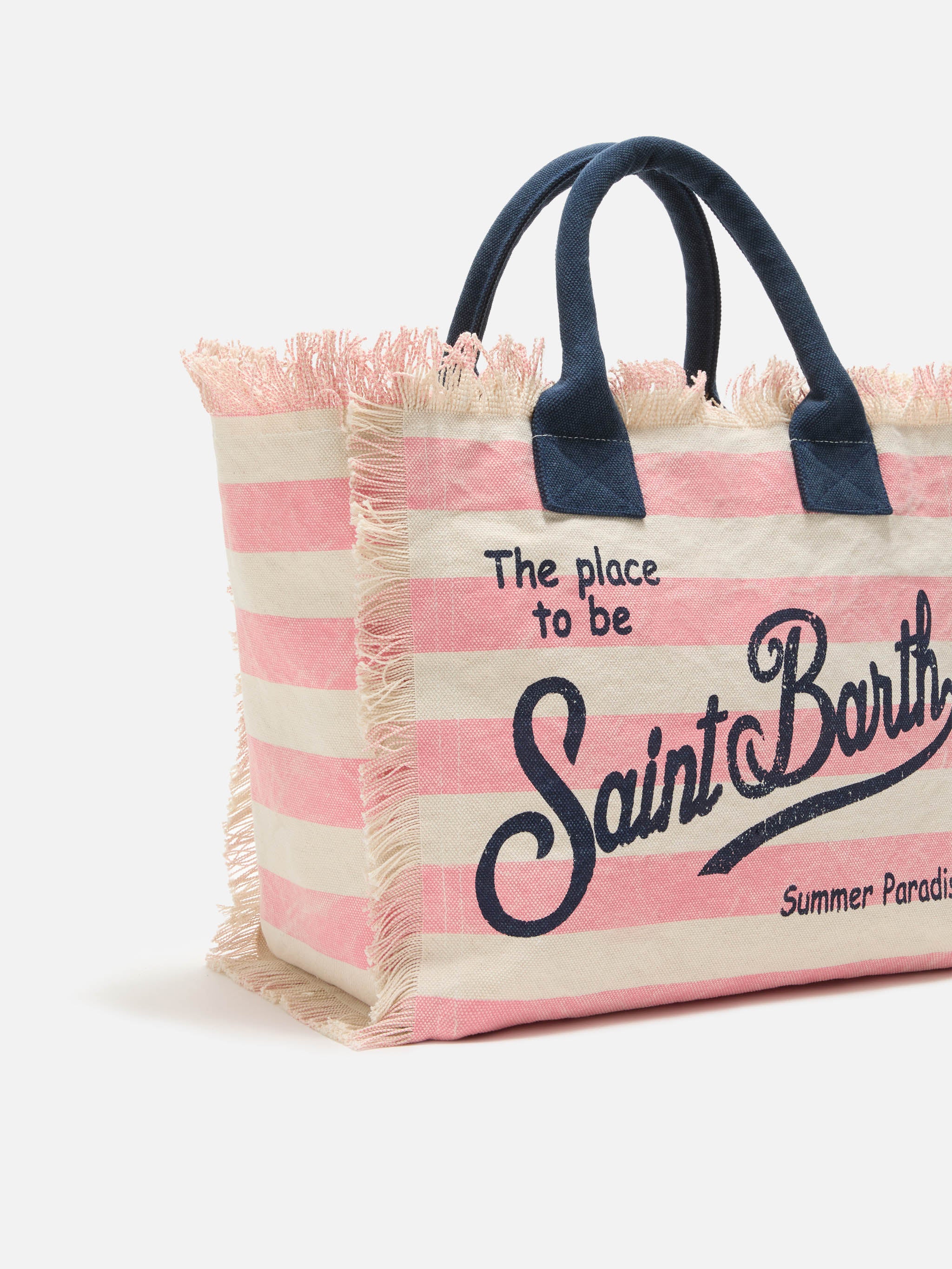 mc2-saint-barth-borsa-vanity-regular-donna-in-canvas-rosa-a-righe-orizzontali image 3