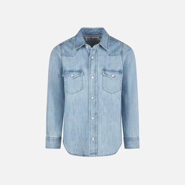 mc2-saint-barth-camicia-bambino-in-lino-denim-effetto-vintage image 1