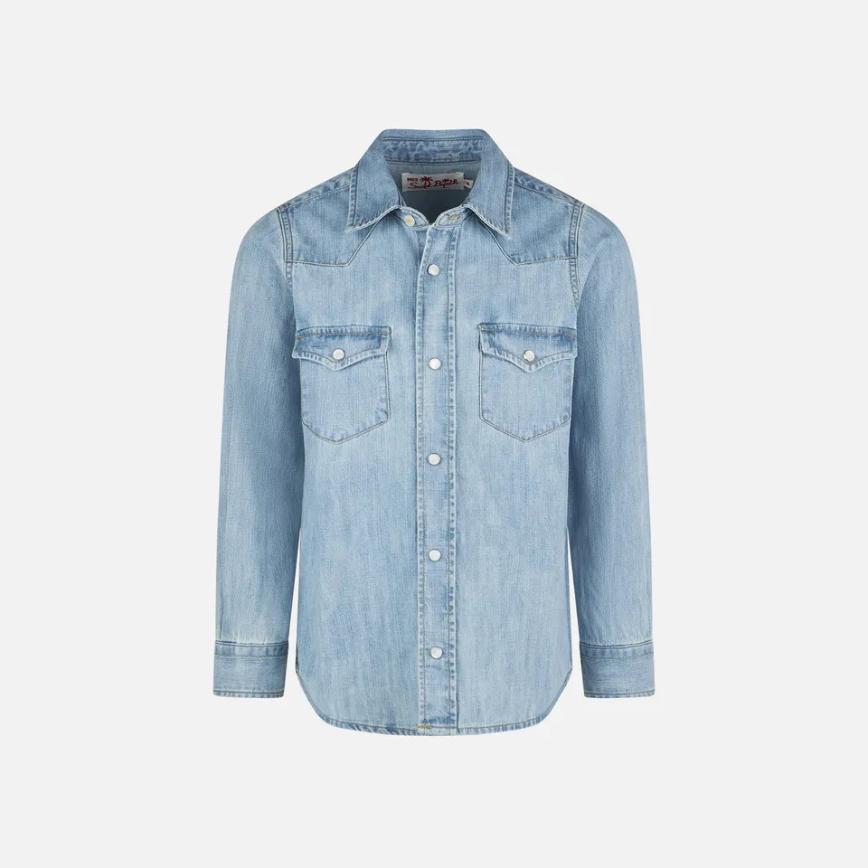 mc2-saint-barth-camicia-bambino-in-lino-denim-effetto-vintage image 1