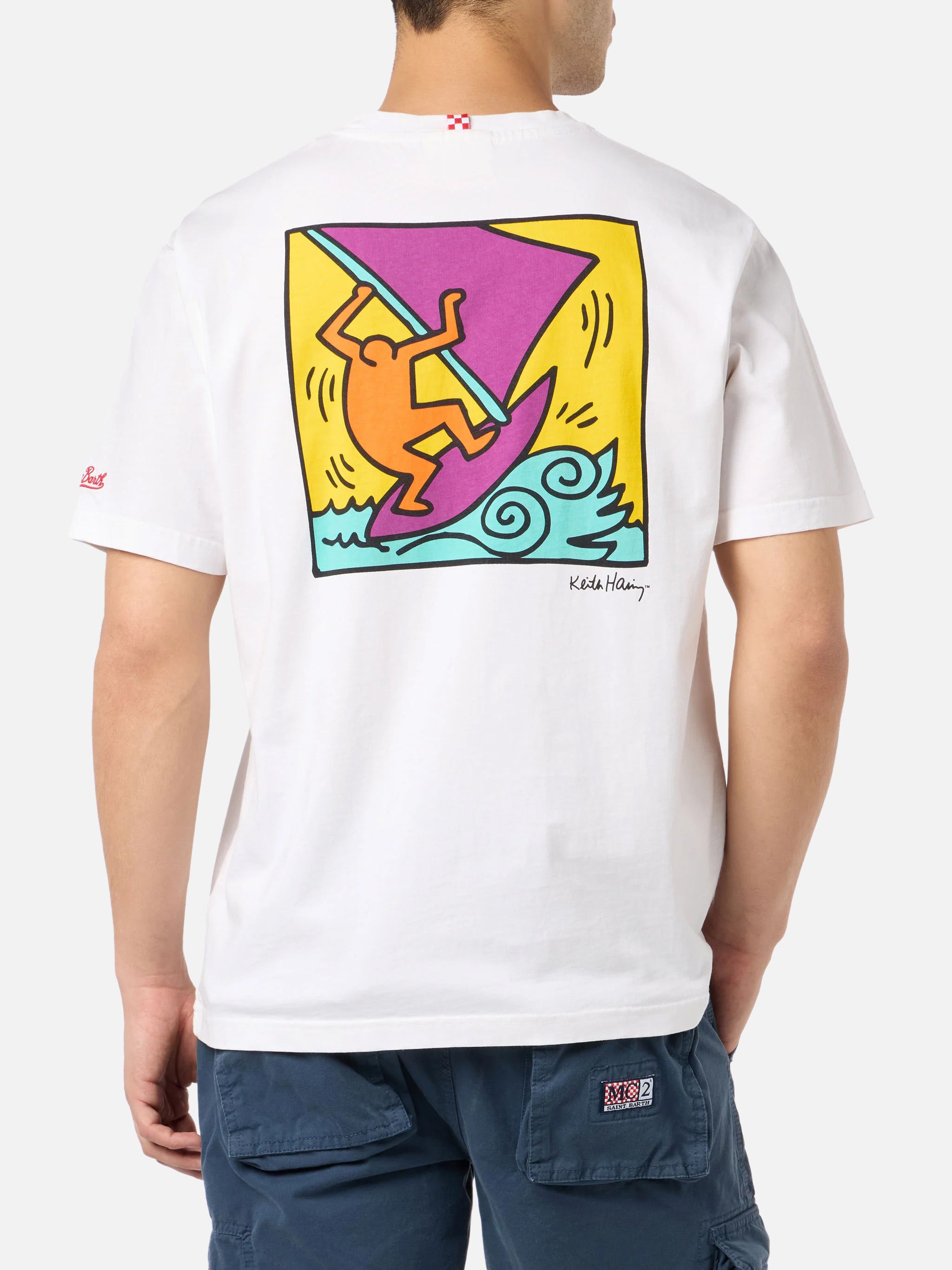 mc2-saint-barth-t-shirt-uomo-keith-haring-bianca-special-edition image 5