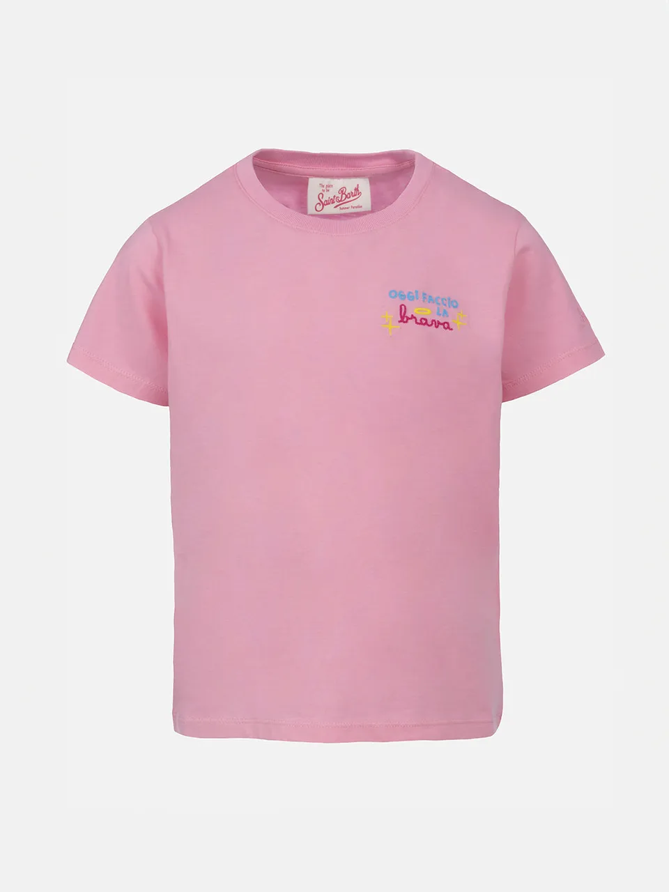 mc2-saint-barth-elly-t-shirt-bambina-girocollo-in-jersey-di-cotone-rosa image 1