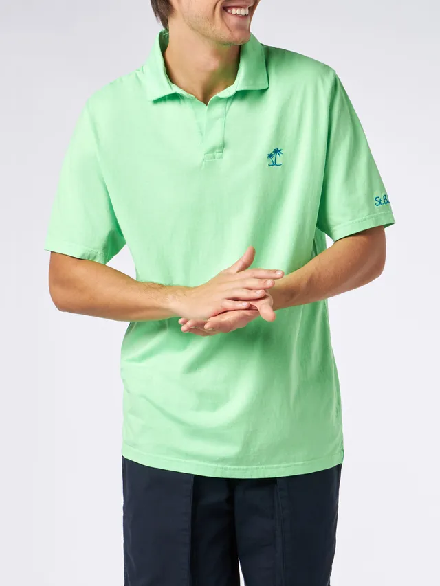 mc2-saint-barth-brighton-polo-uomo-jersey-cotone-verde image 1