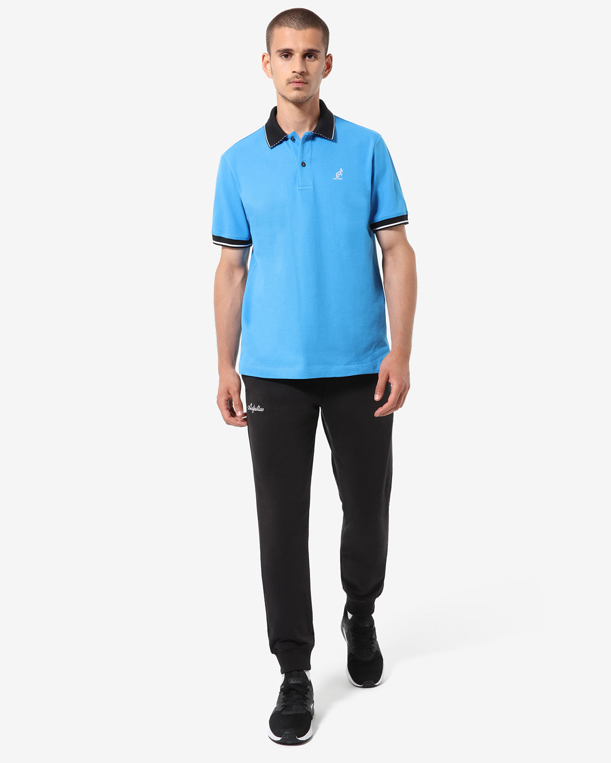 australian-polo-piquet-elasticizzato-league-blu-capri image 2