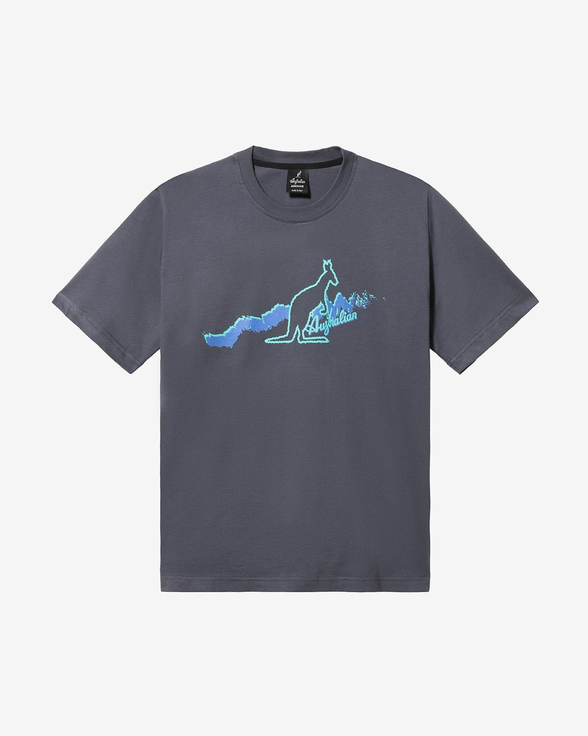 australian-road-t-shirt-archive-t-shirt-cotone-grigio-titanio-made-in-italy image 4