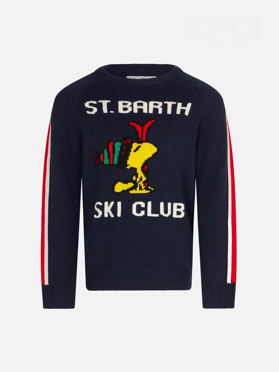 mc2-saint-barth-dou-maglione-bambino-woodstock-peanuts-blu-navy image 1