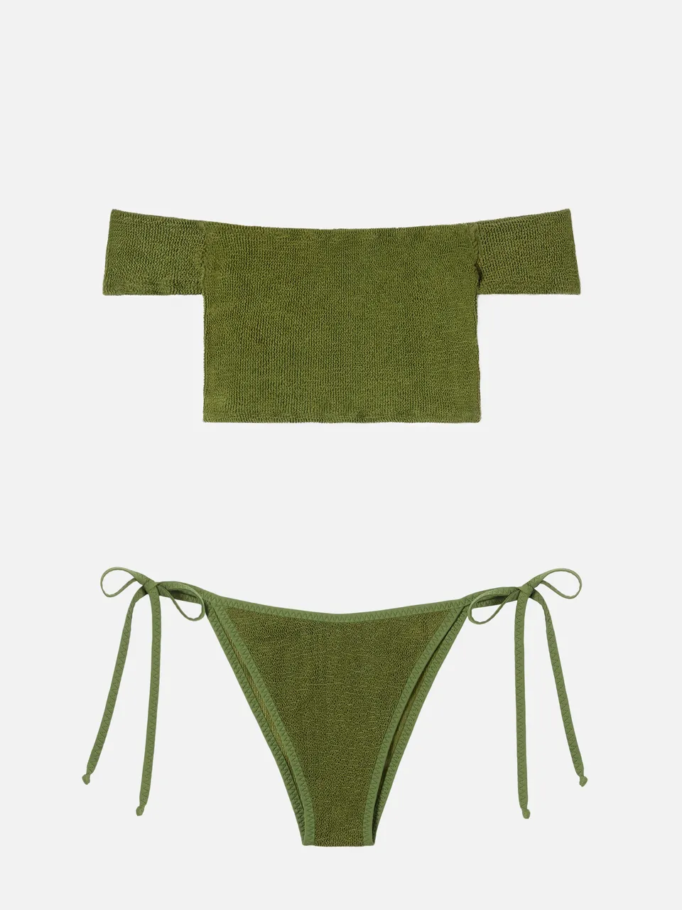 mc2-saint-barth-bikini-zena-marielle-a-due-pezzi-in-crinkle-verde-militare image 1
