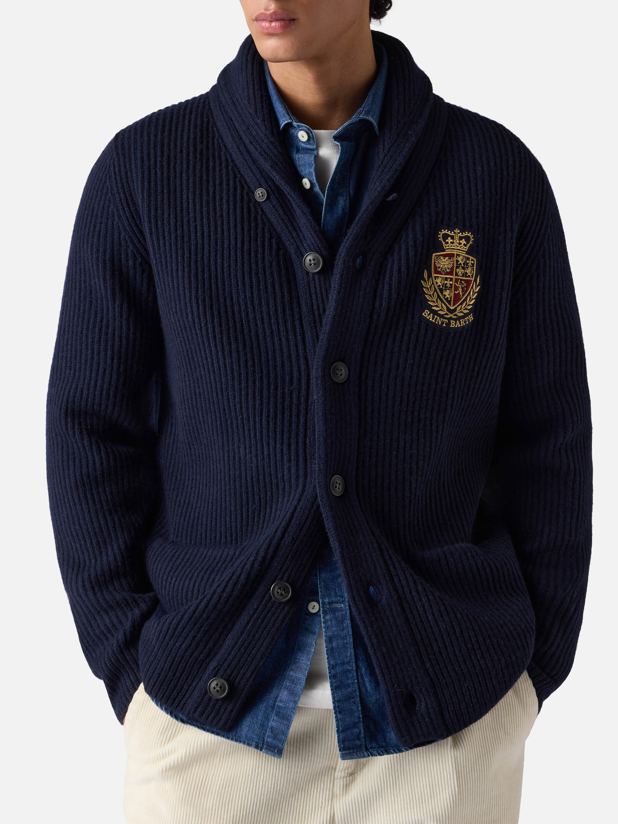 mc2-saint-barth-cardigan-uomo-burford-blu-con-collo-a-scialle-e-patch image 1