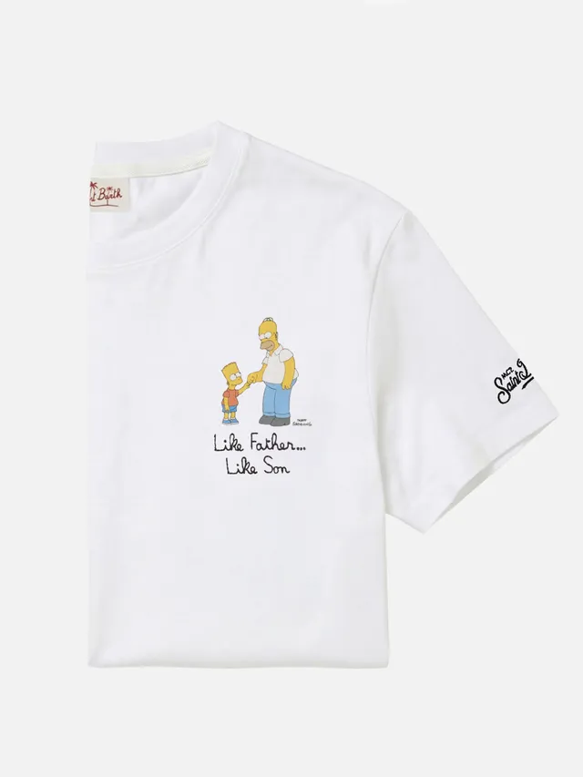 mc2-saint-barth-t-shirt-portofino-bianca-con-ricamo-like-father-like-son-special image 1