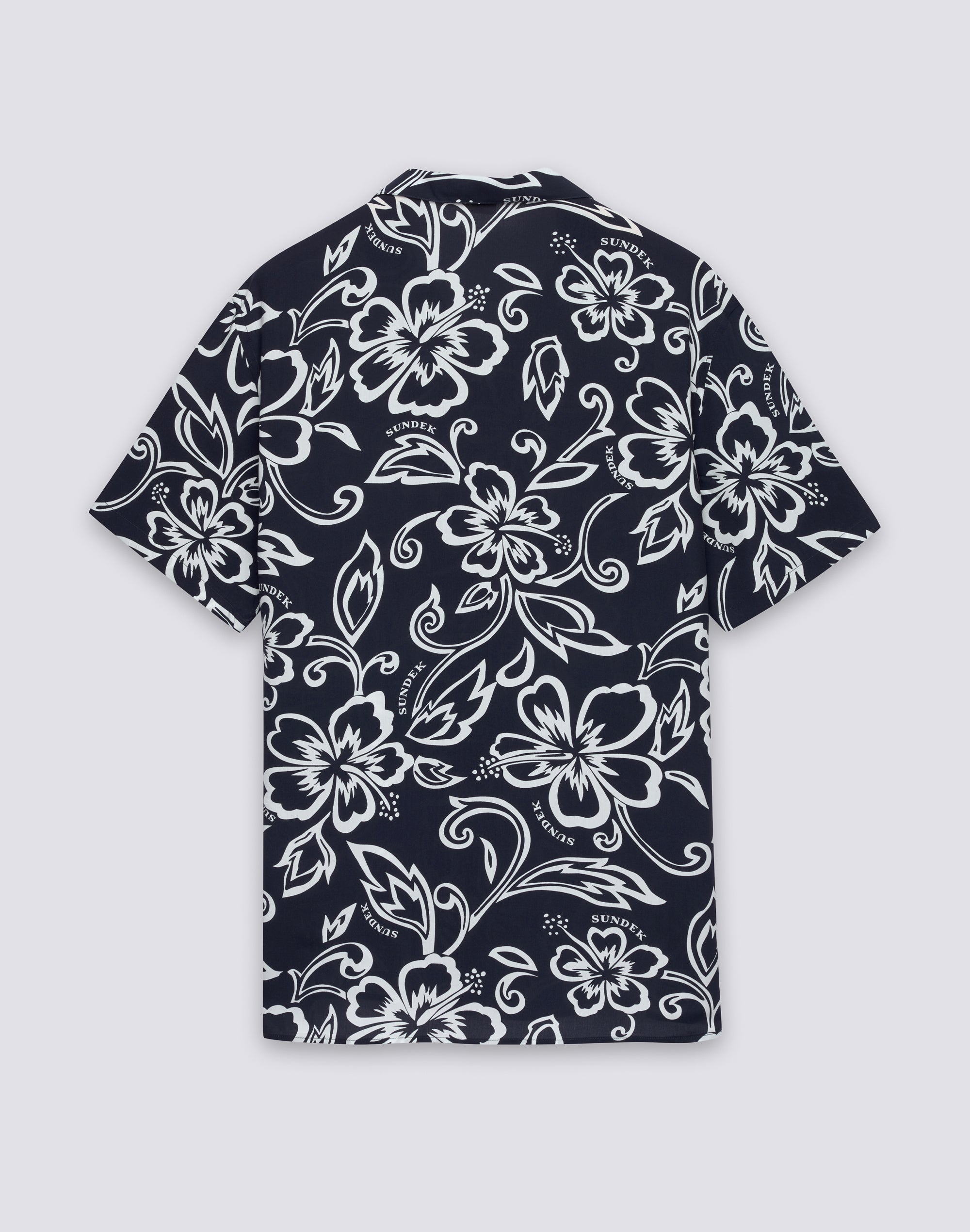 sundek-camicia-uomo-stampata-bowling-in-viscosa-popeline-maniche-corte image 2