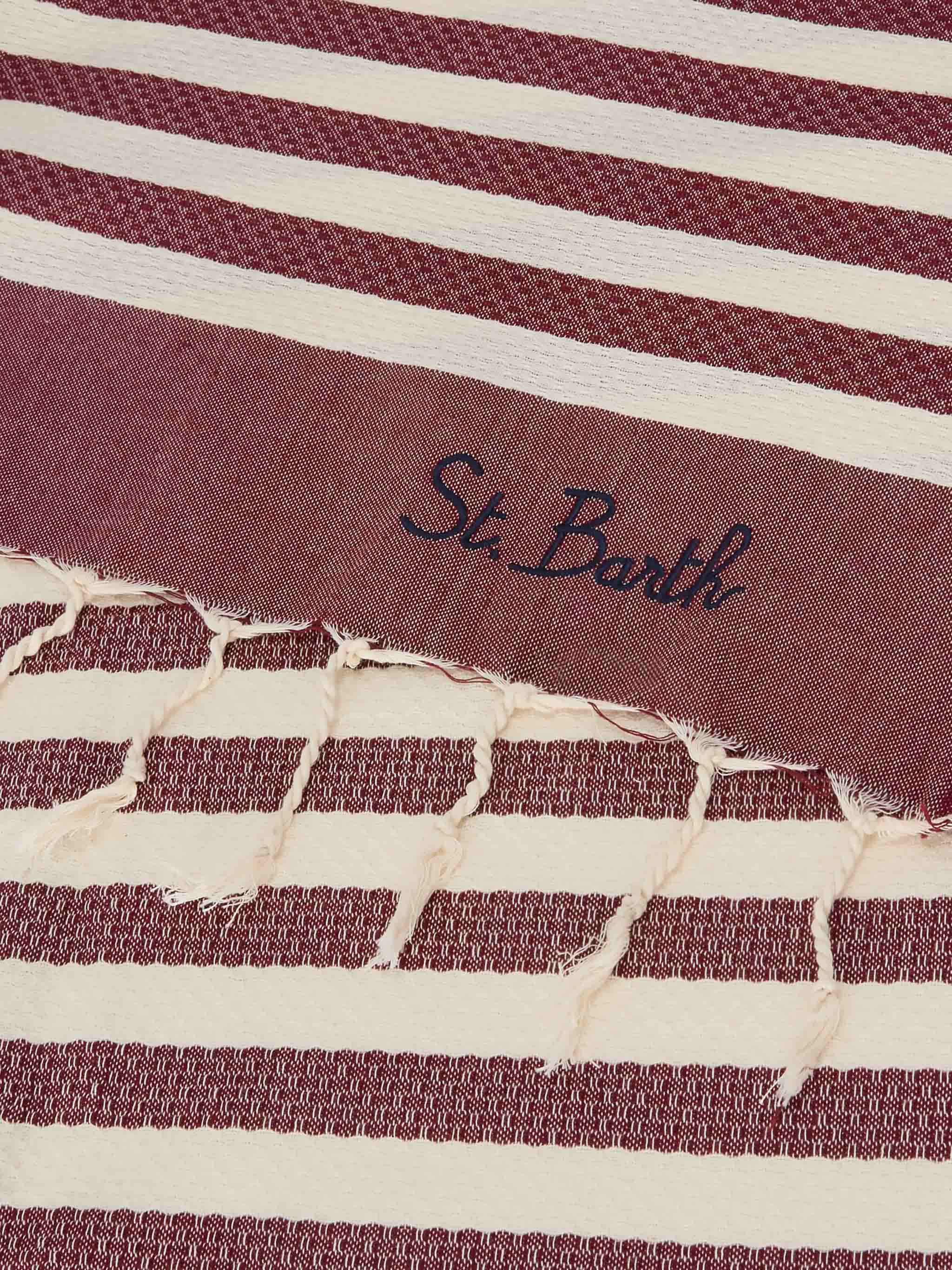 mc2-saint-barth-telo-mare-foutas-in-cotone-jacquard-a-righe-bordeaux-e-bianche-c image 3
