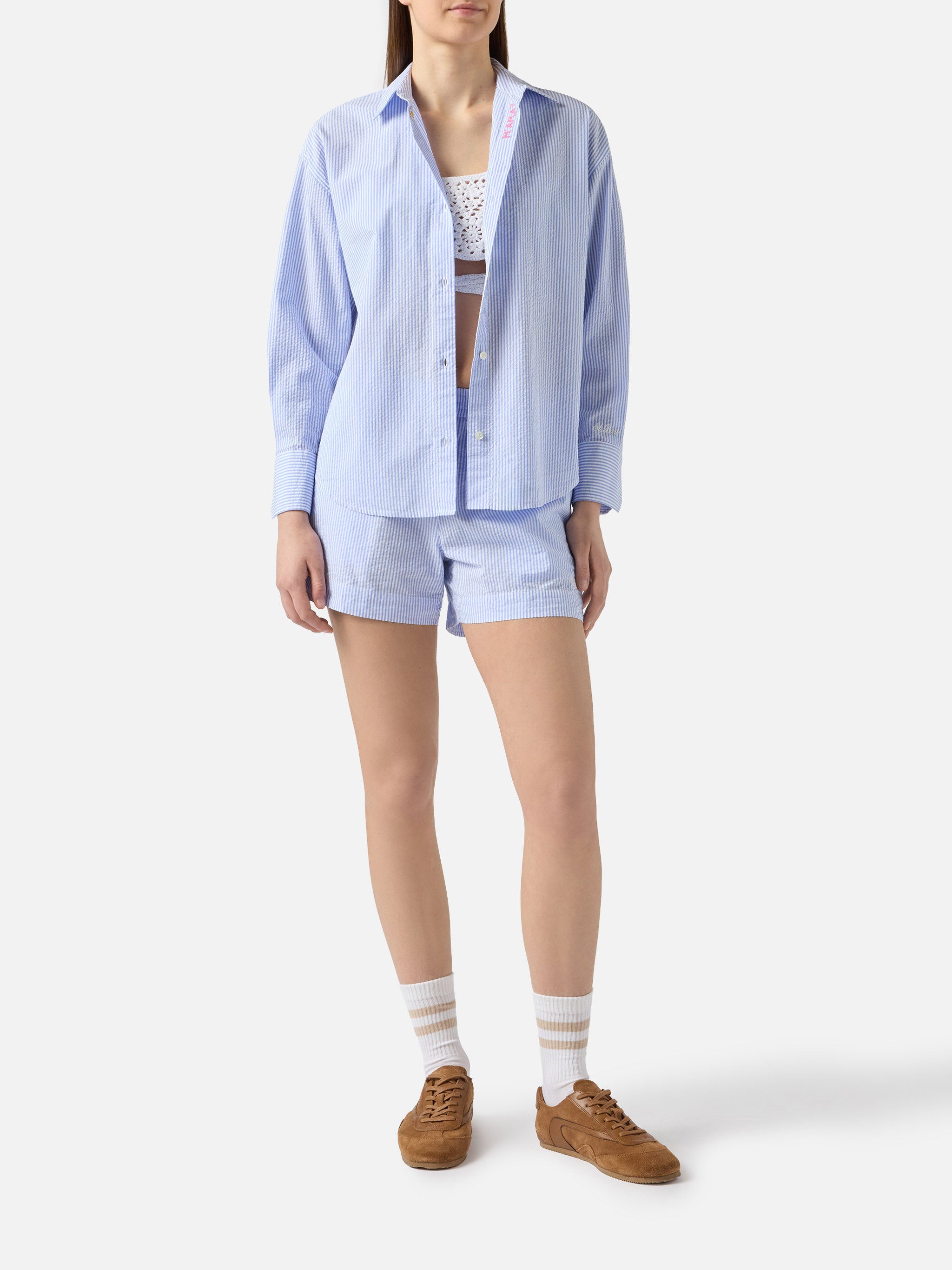 mc2-saint-barth-shorts-meave-in-puro-seersucker-a-righe-azzurre-donna-vestibilit image 2