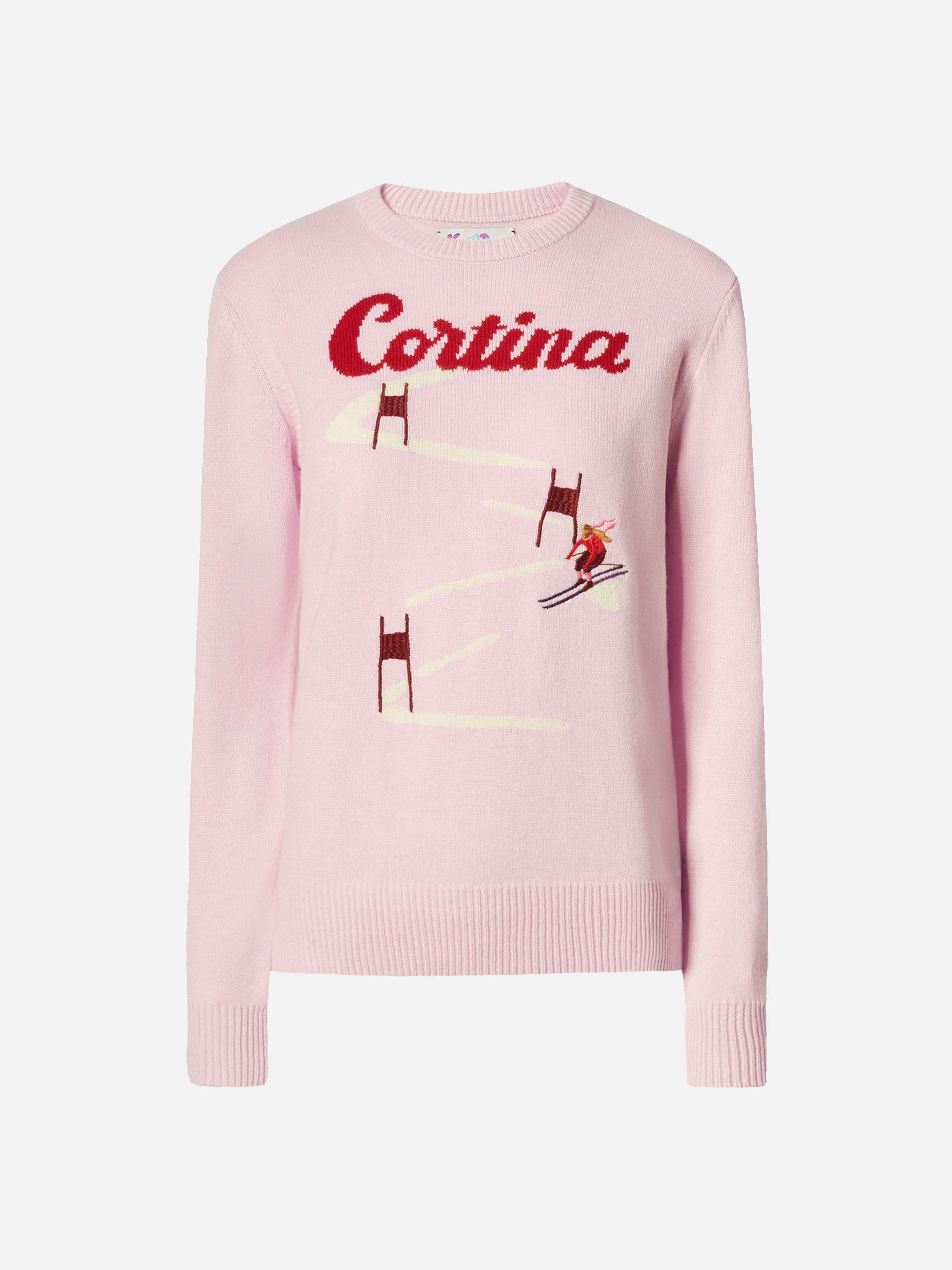 mc2-saint-barth-new-queen-maglione-donna-in-misto-cashmere-rosa-cortina image 5
