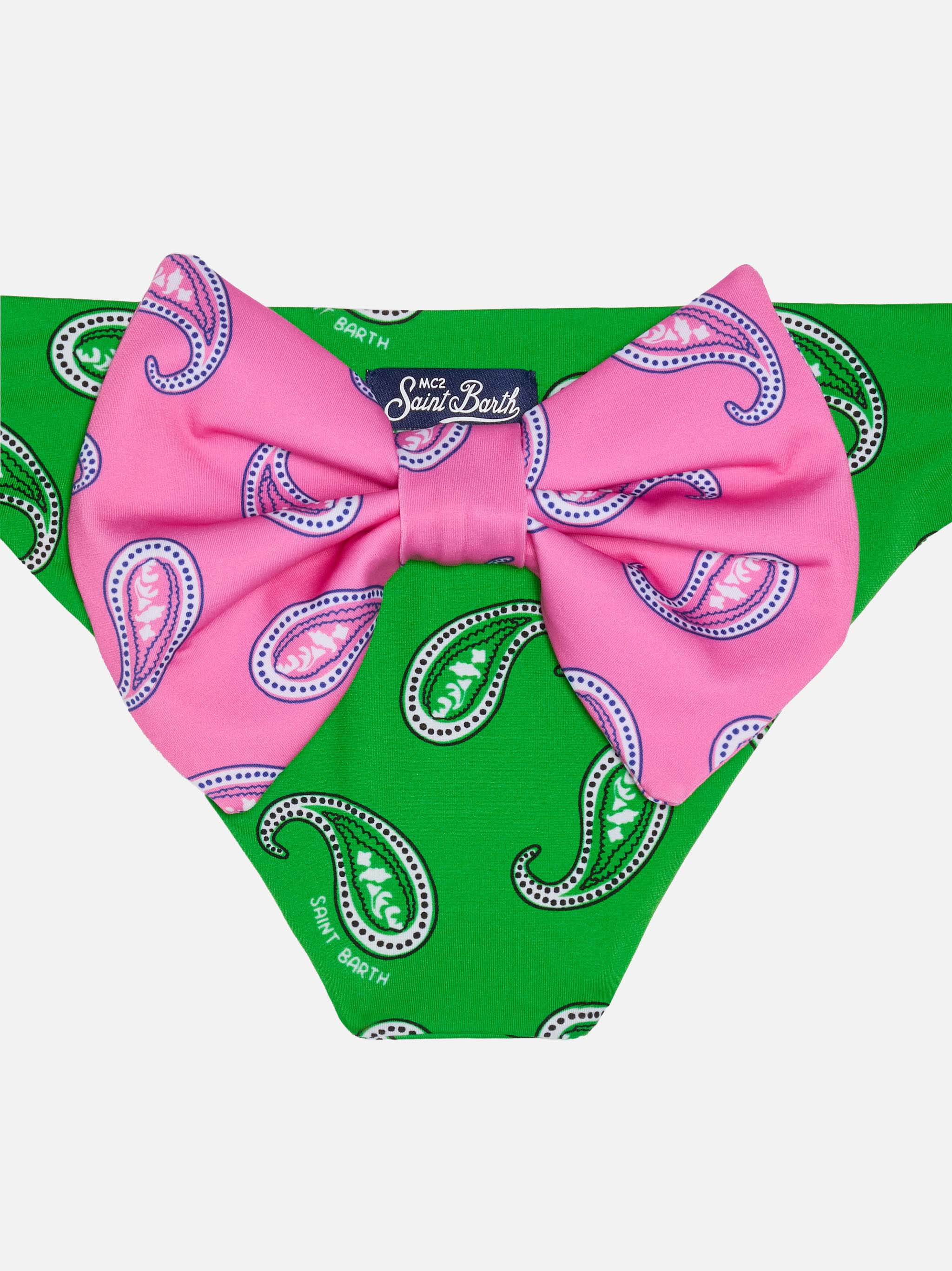 mc2-saint-barth-virgo-slip-mare-bambina-verde-stampa-paisley image 3