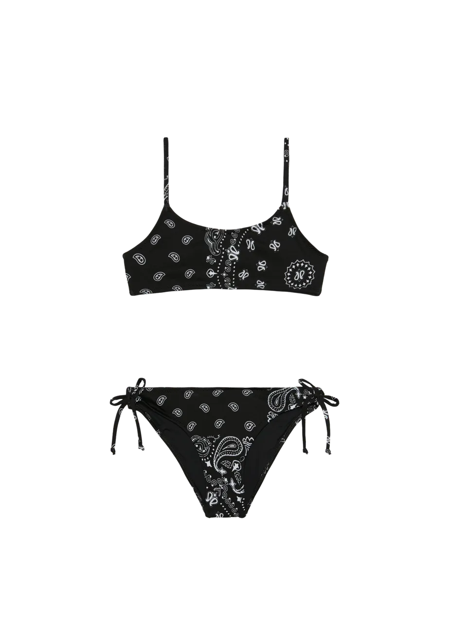 mc2-saint-barth-bikini-bimba-bralette-nero-stampa-bandana image 1