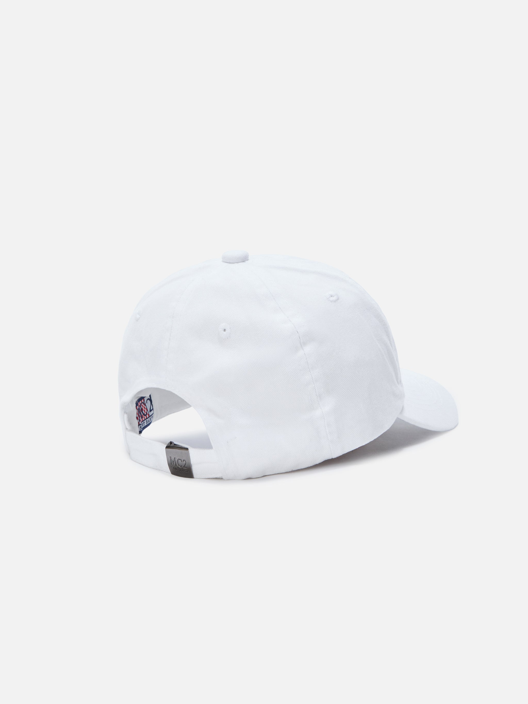 mc2-saint-barth-davis-cappellino-visiera-cotone-bianco-logo-ricamato image 3