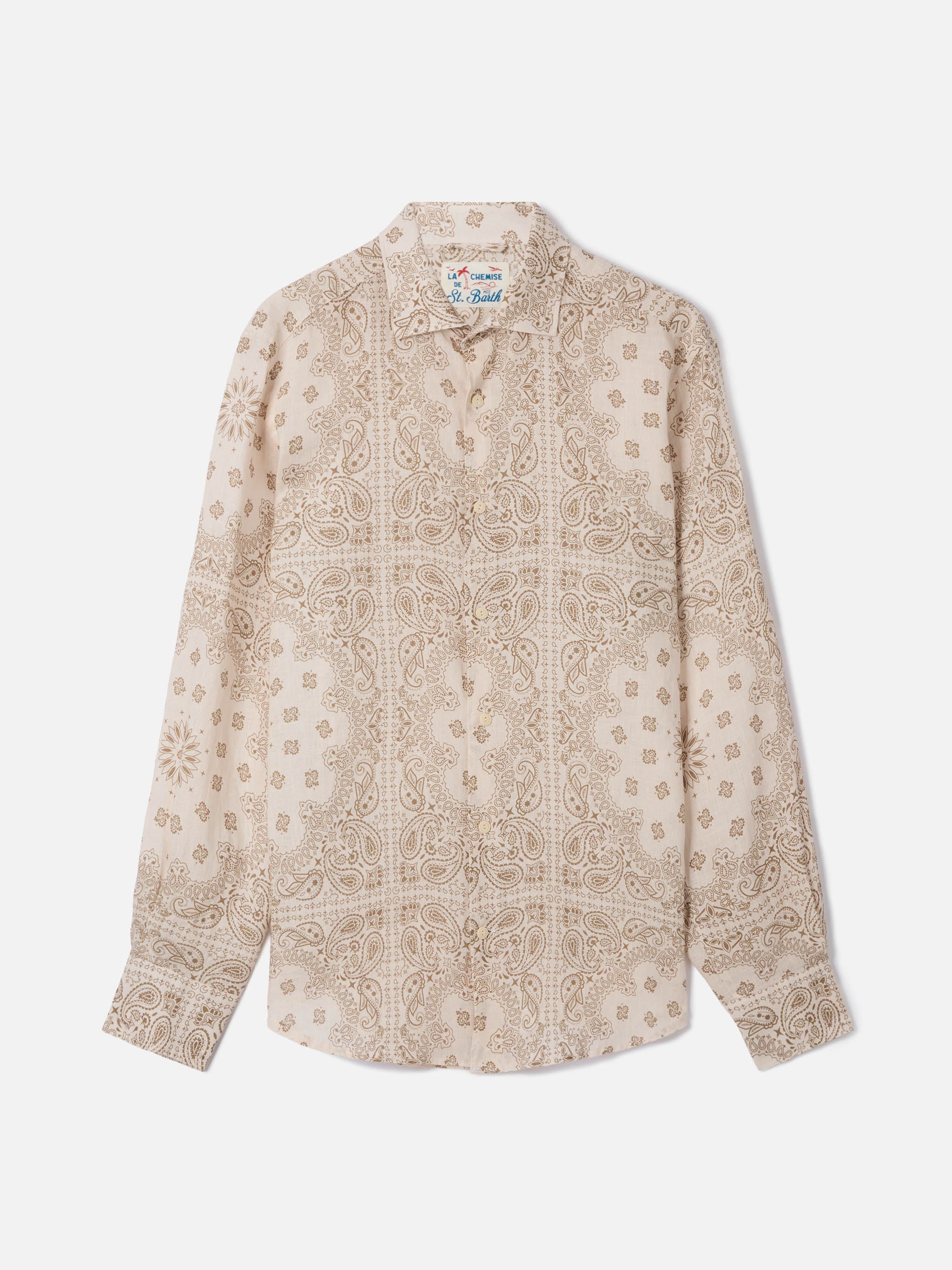 mc2-saint-barth-pamplona-camicia-uomo-lino-beige-bandana-all-over image 4