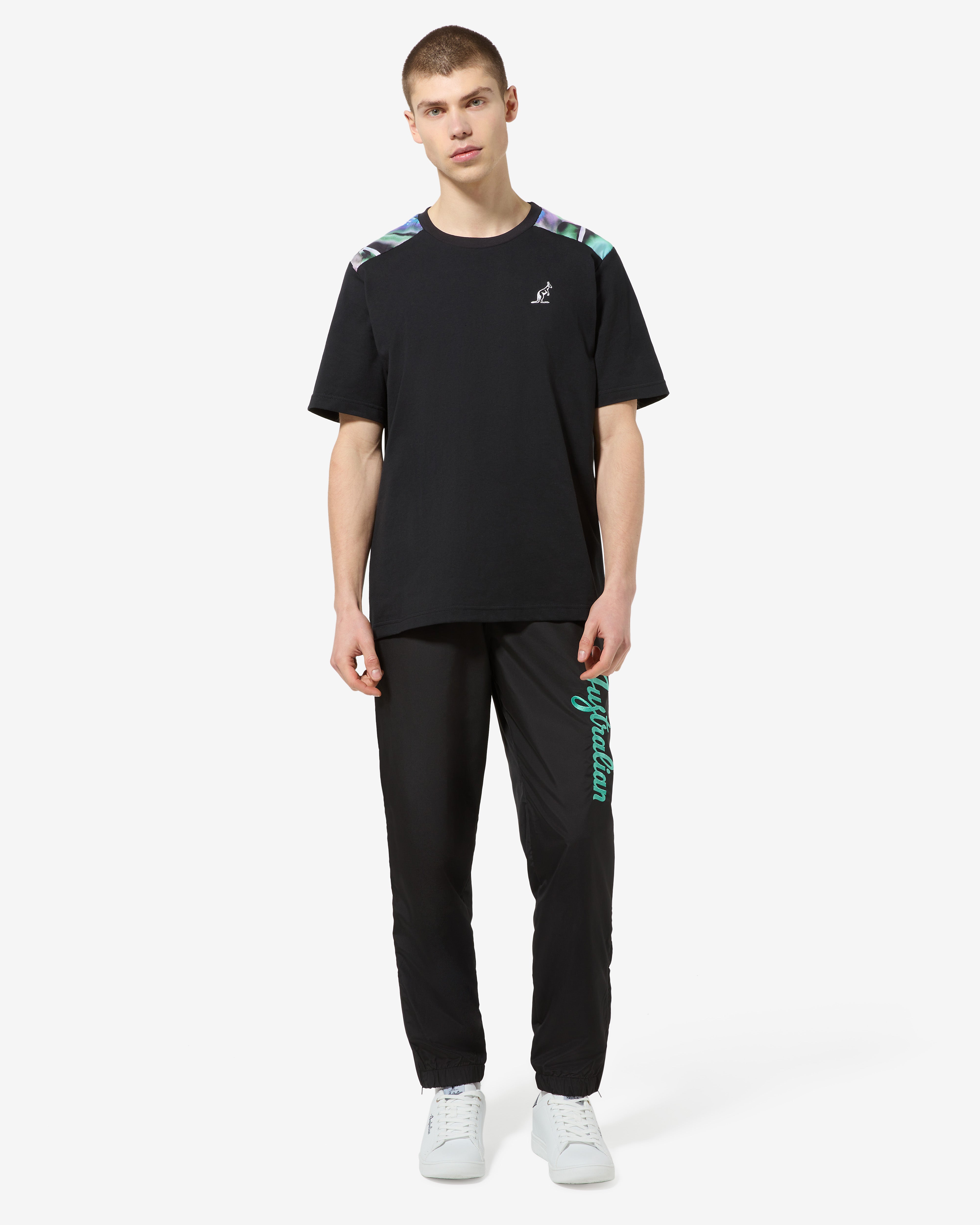 australian-pianeti-insert-t-shirt-t-shirt-cotone-nera-regular-fit image 2