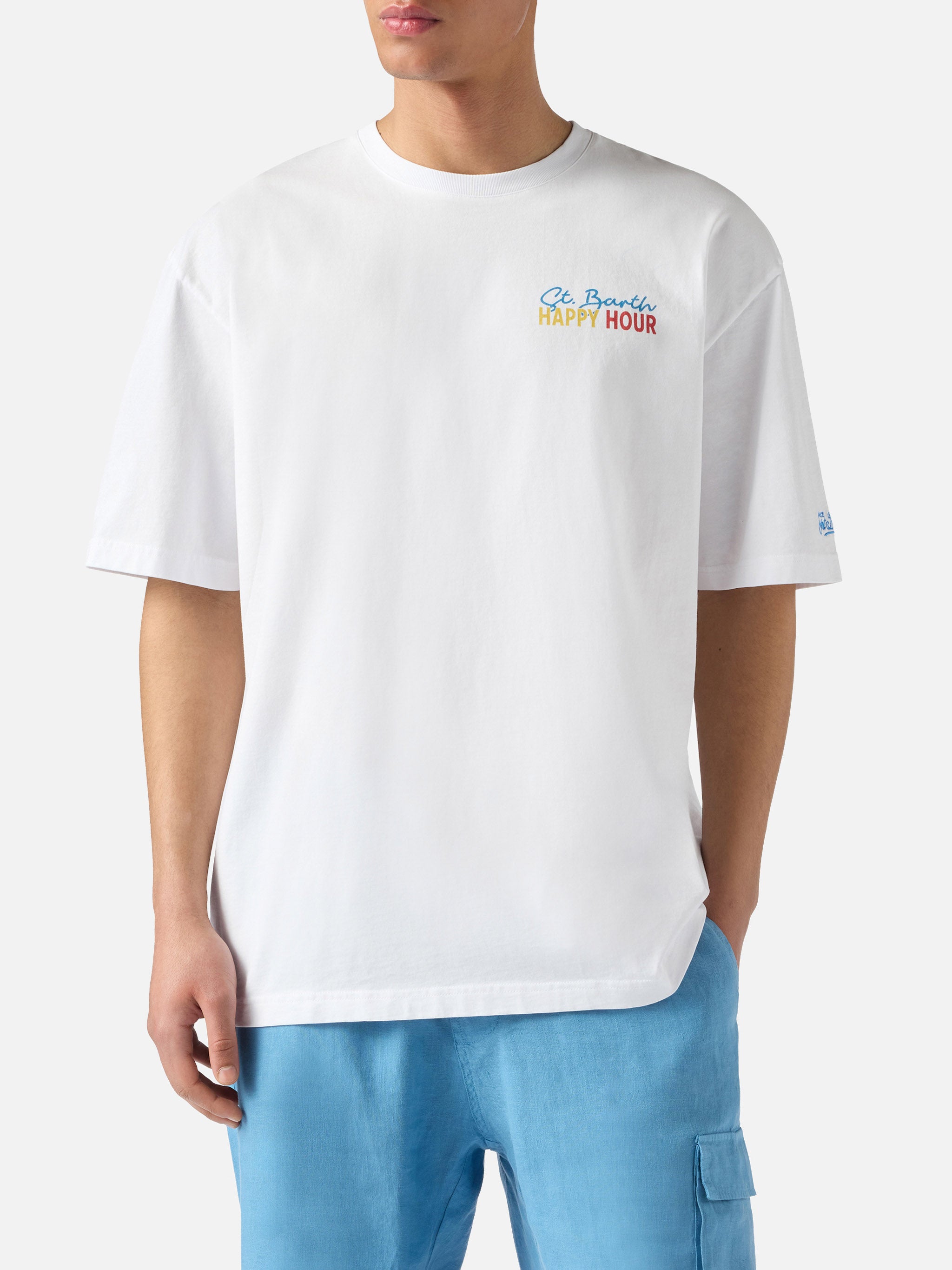 t-shirt-mc2-saint-barth-delmar-con-stampa-st-barth-happy-hour-e-maxi-grafica-sul image 3