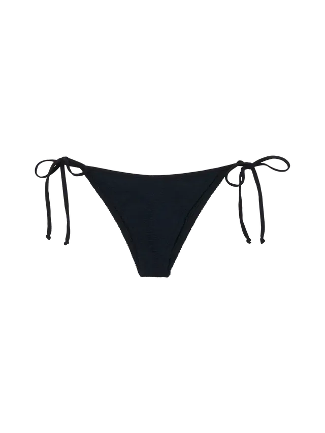 mc2-saint-barth-marielle-slip-mare-classico-donna-nero-in-crinkle image 1