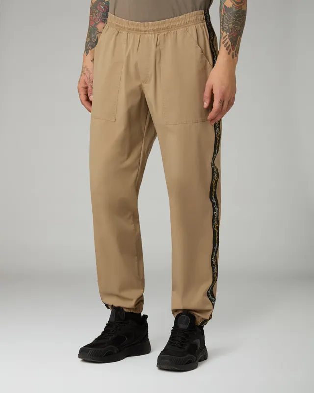 australian-mirage-lux-track-pant-caramello-pantalone-cotton-twill-con-banda-lux image 1