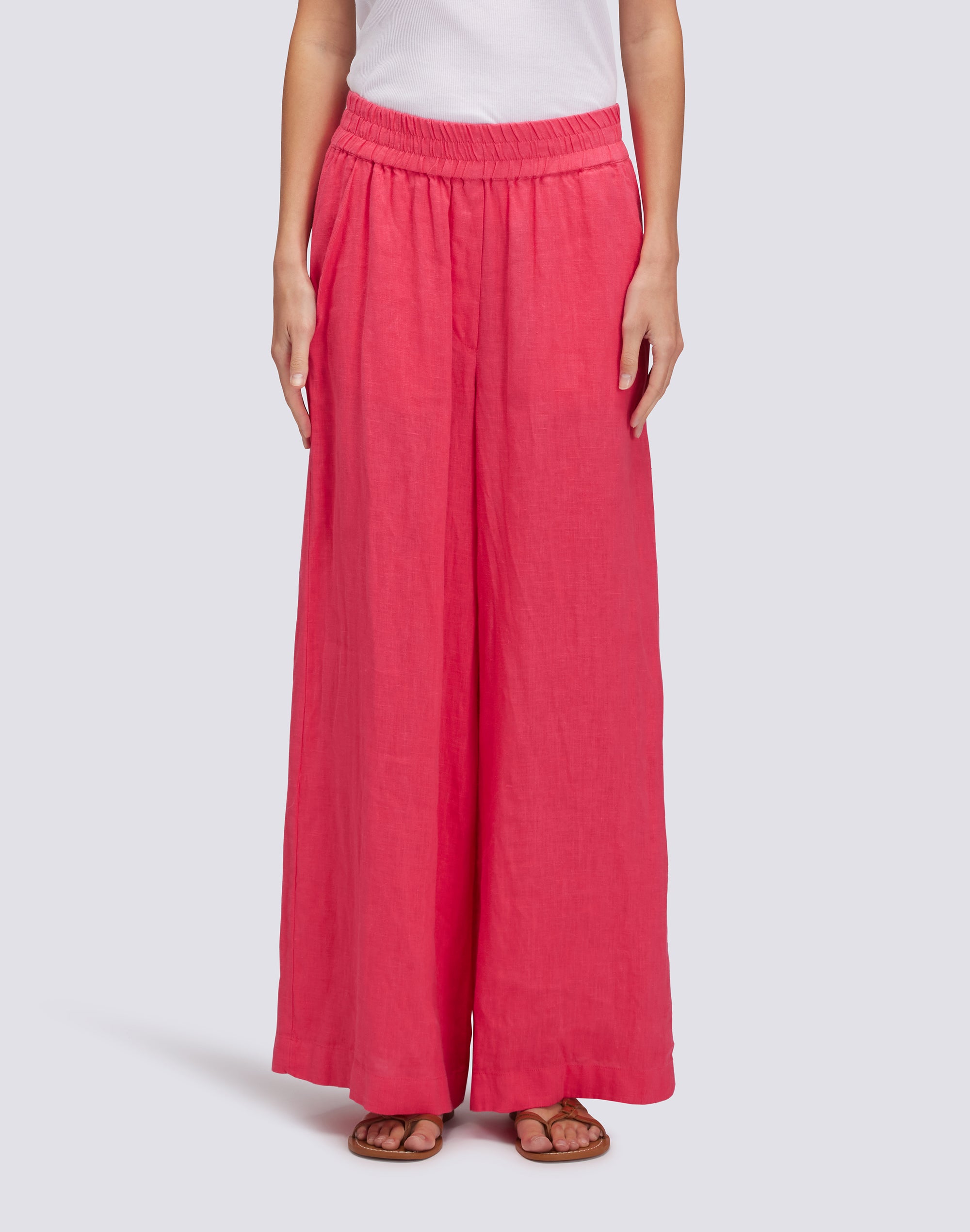 sundek-goldenwave-pantaloni-palazzo-lunghi-donna-in-lino-tinto-capo image 1