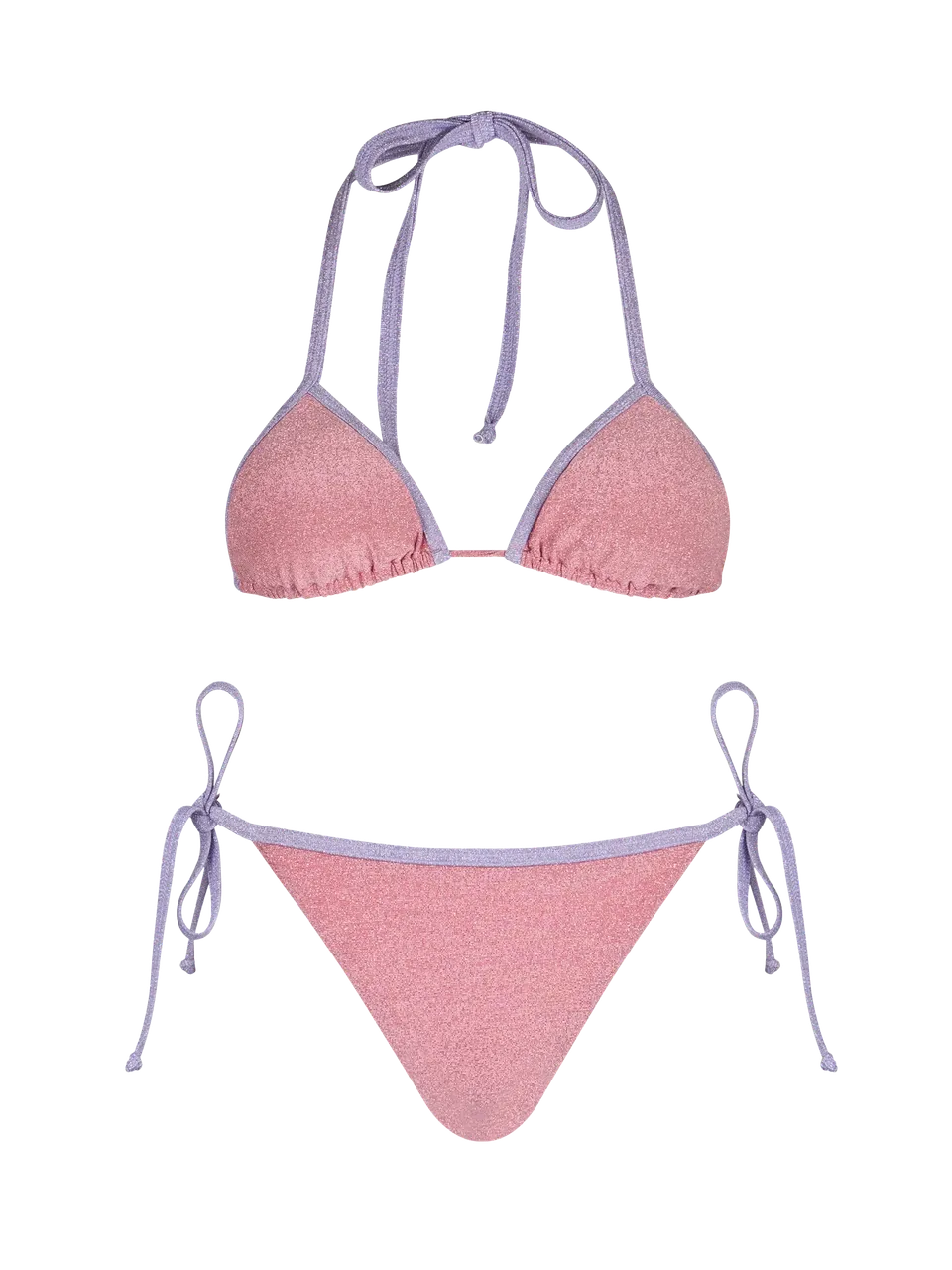 mc2-saint-barth-leah-marielle-bikini-donna-triangolo-lurex-rosa-con-piping image 1