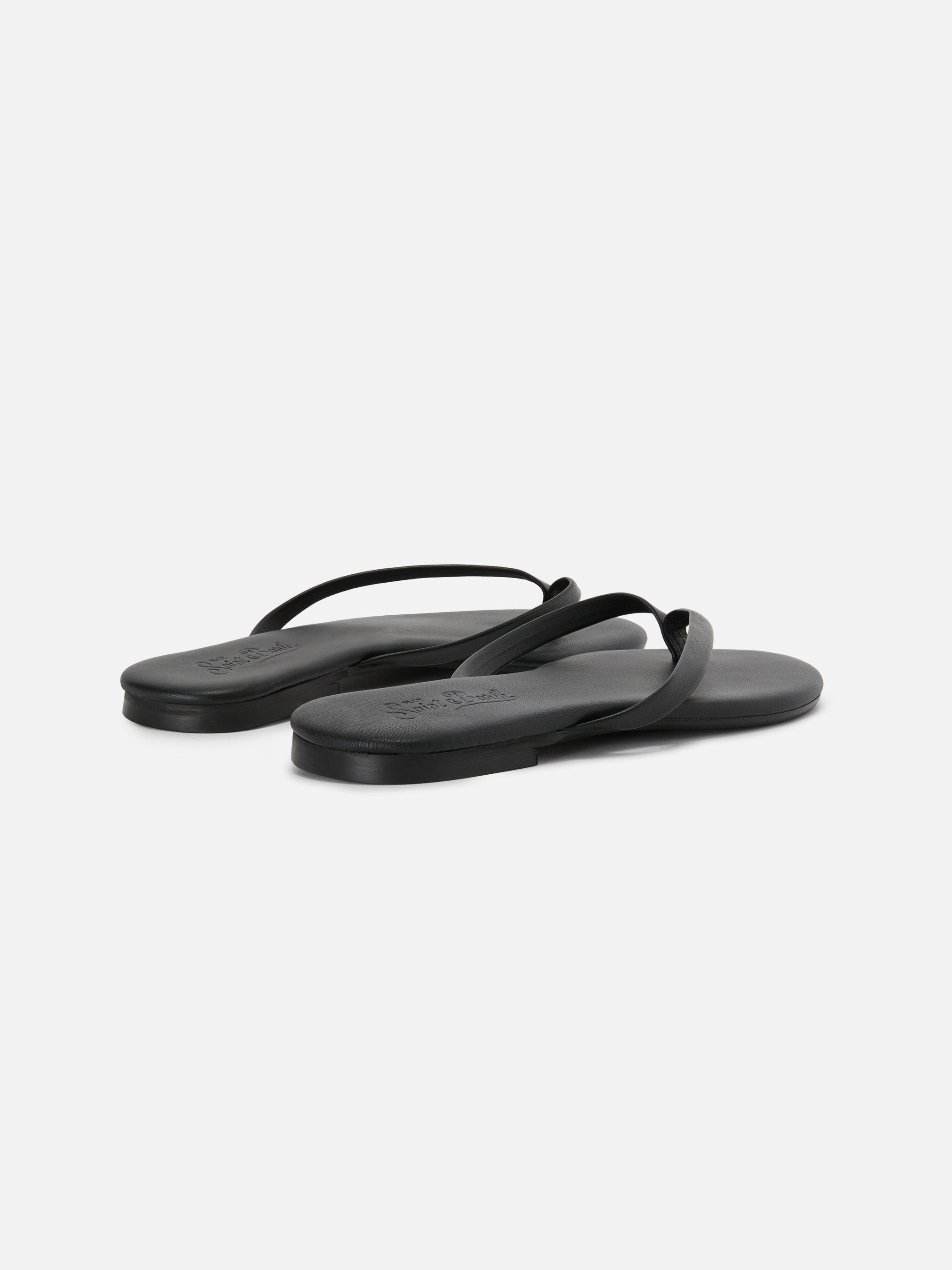 mc2-saint-barth-infradito-essentials-in-vera-pelle-nere image 3