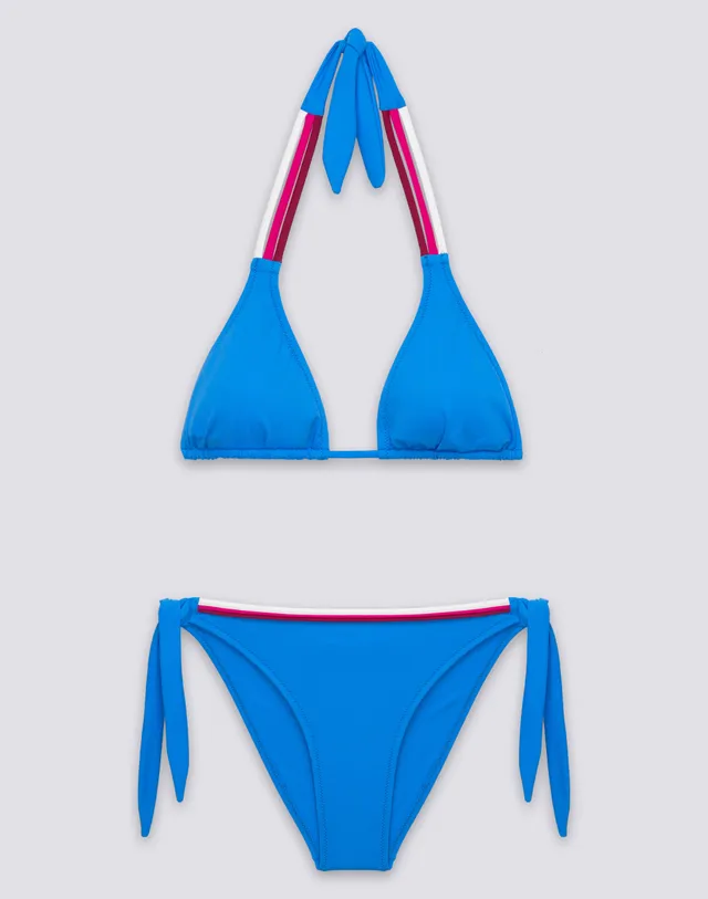 sundek-american-bikini-donna-top-triangolo-imbottito-slip-regolabile-tricolore image 1