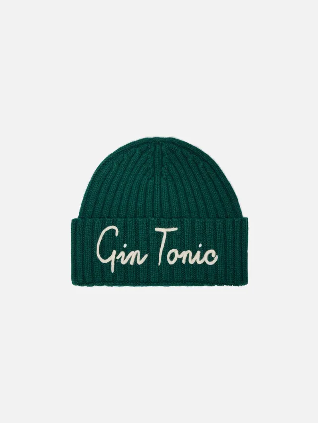 mc2-saint-barth-berretto-wengen-in-misto-cashmere-verde-inglese-con-ricamo-gin-t image 1