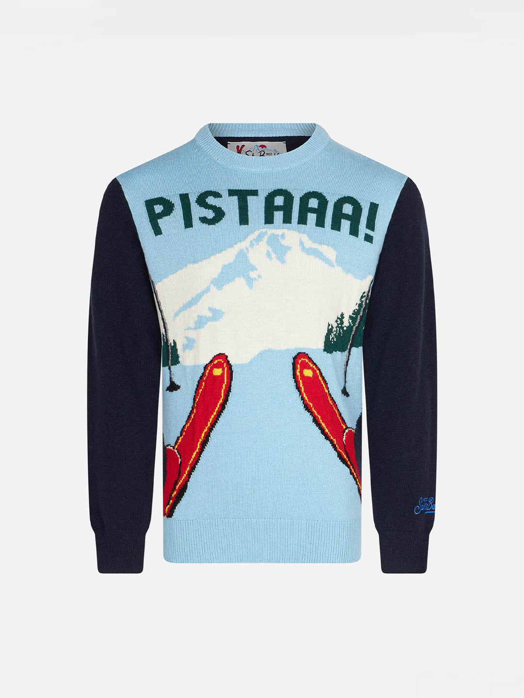 mc2-saint-barth-maglione-bambino-jacquard-montagna-blu-navy-pistaaa image 1